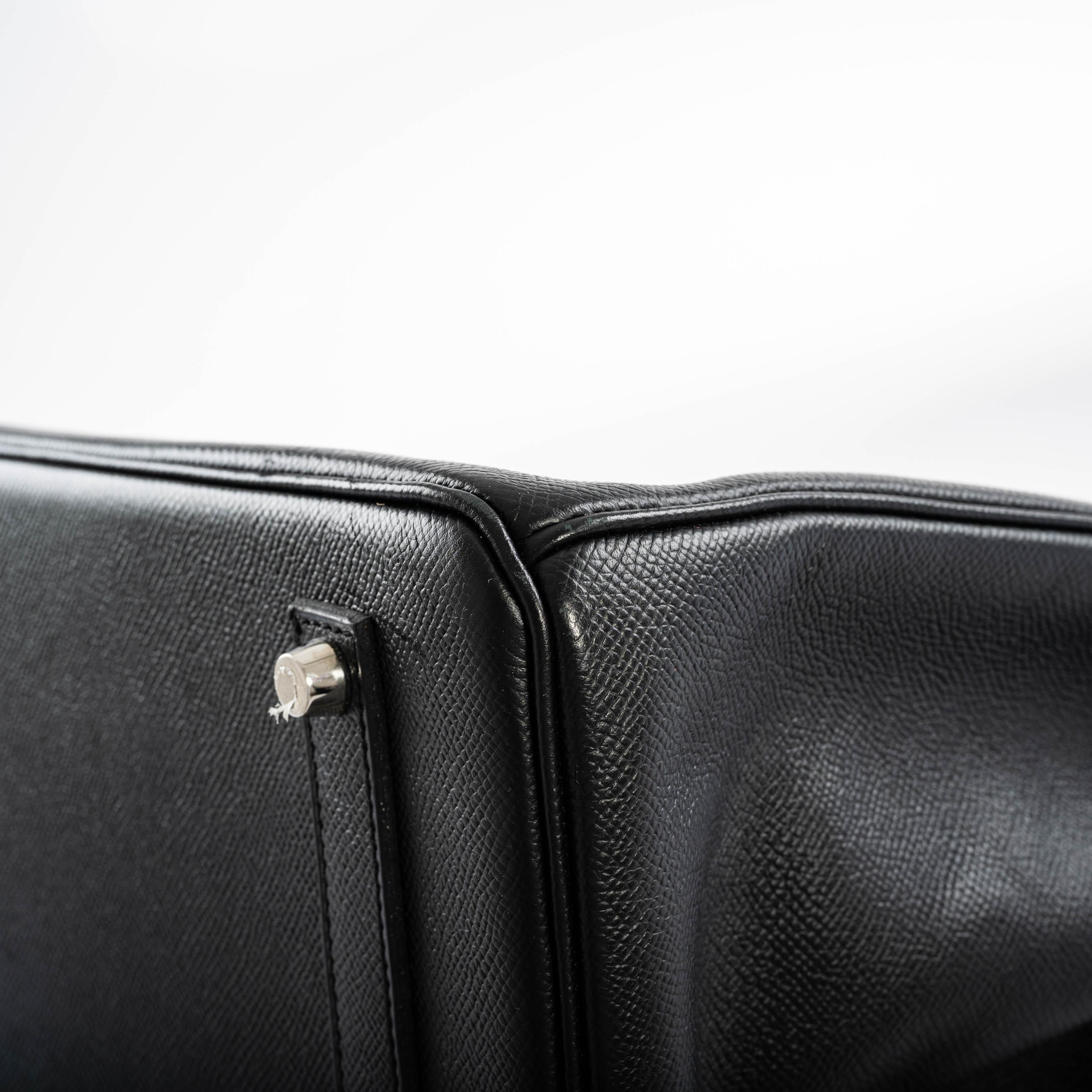 Hermes Birkin 35 Black Epsom leather Palladium Hardware - 2017, A - Exclusu