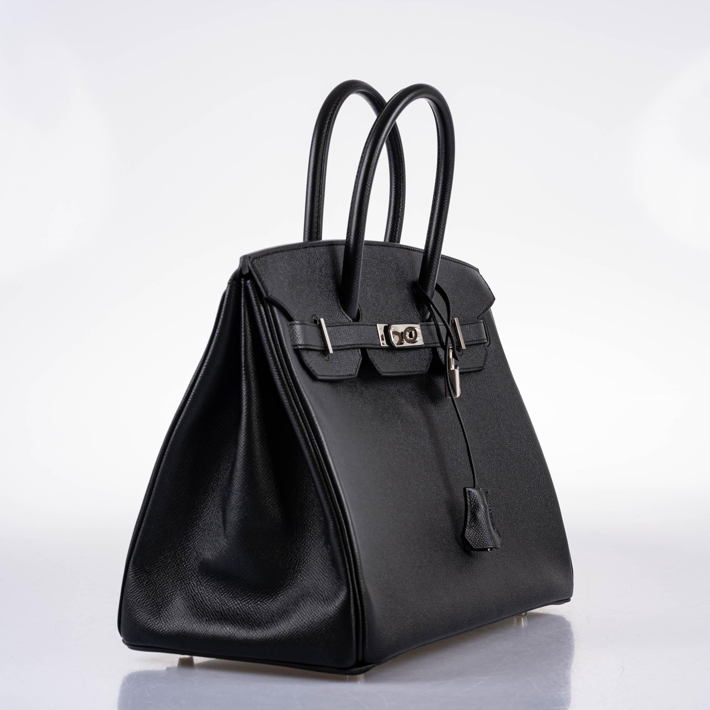 Hermes Birkin 35 Black Epsom leather Palladium Hardware - 2017, A - Exclusu