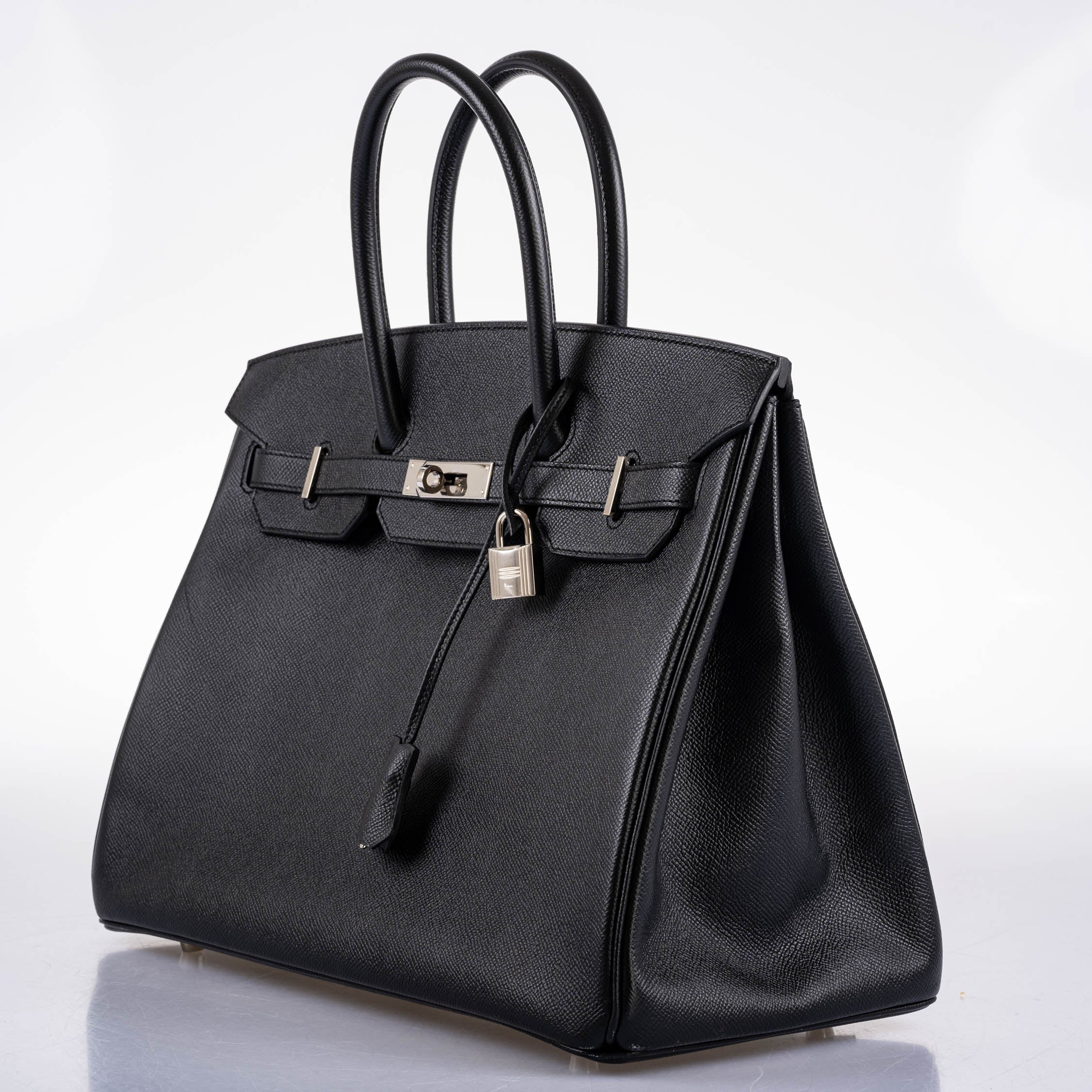 Hermes Birkin 35 Black Epsom leather Palladium Hardware - 2017, A - Exclusu