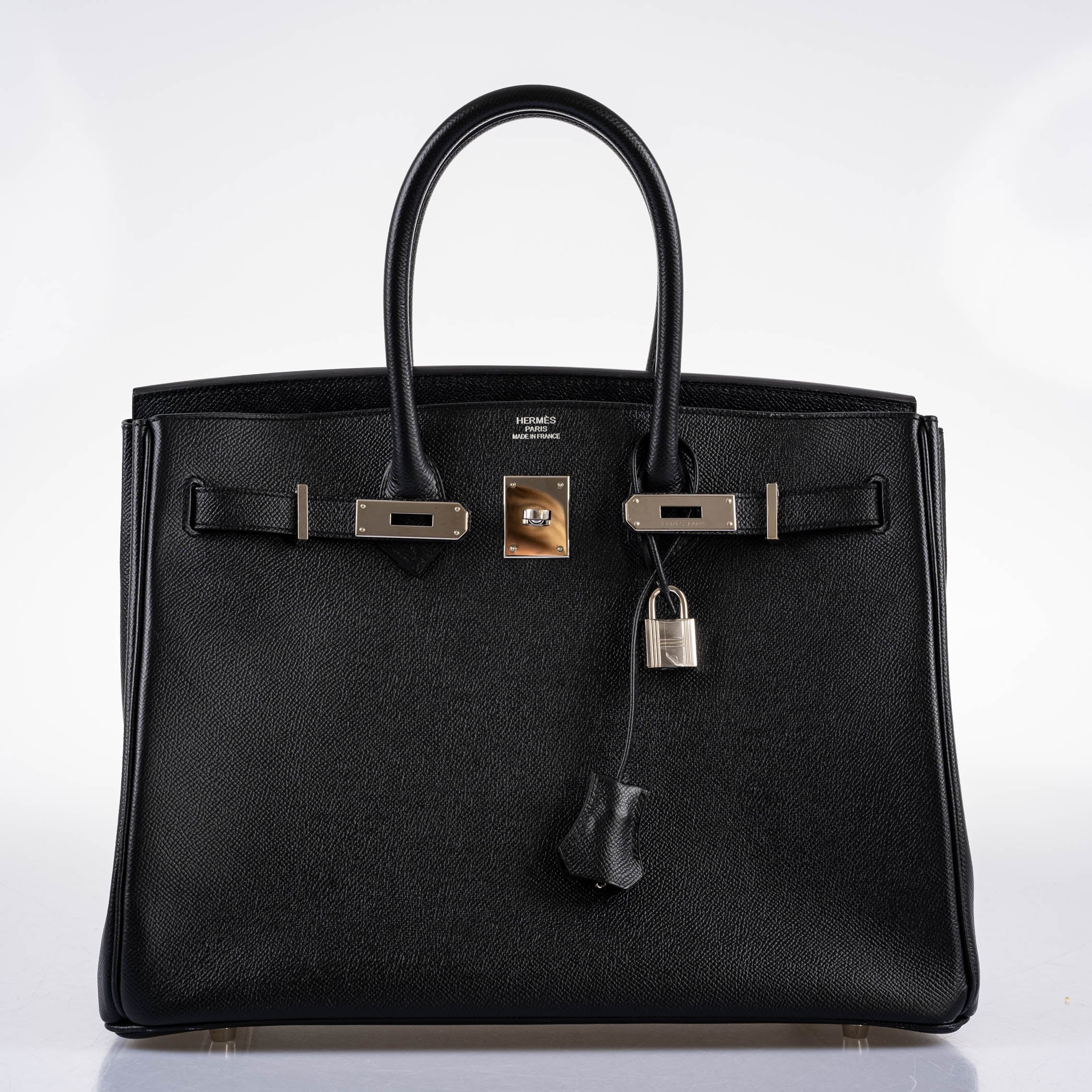 Hermes Birkin 35 Black Epsom leather Palladium Hardware - 2017, A - Exclusu