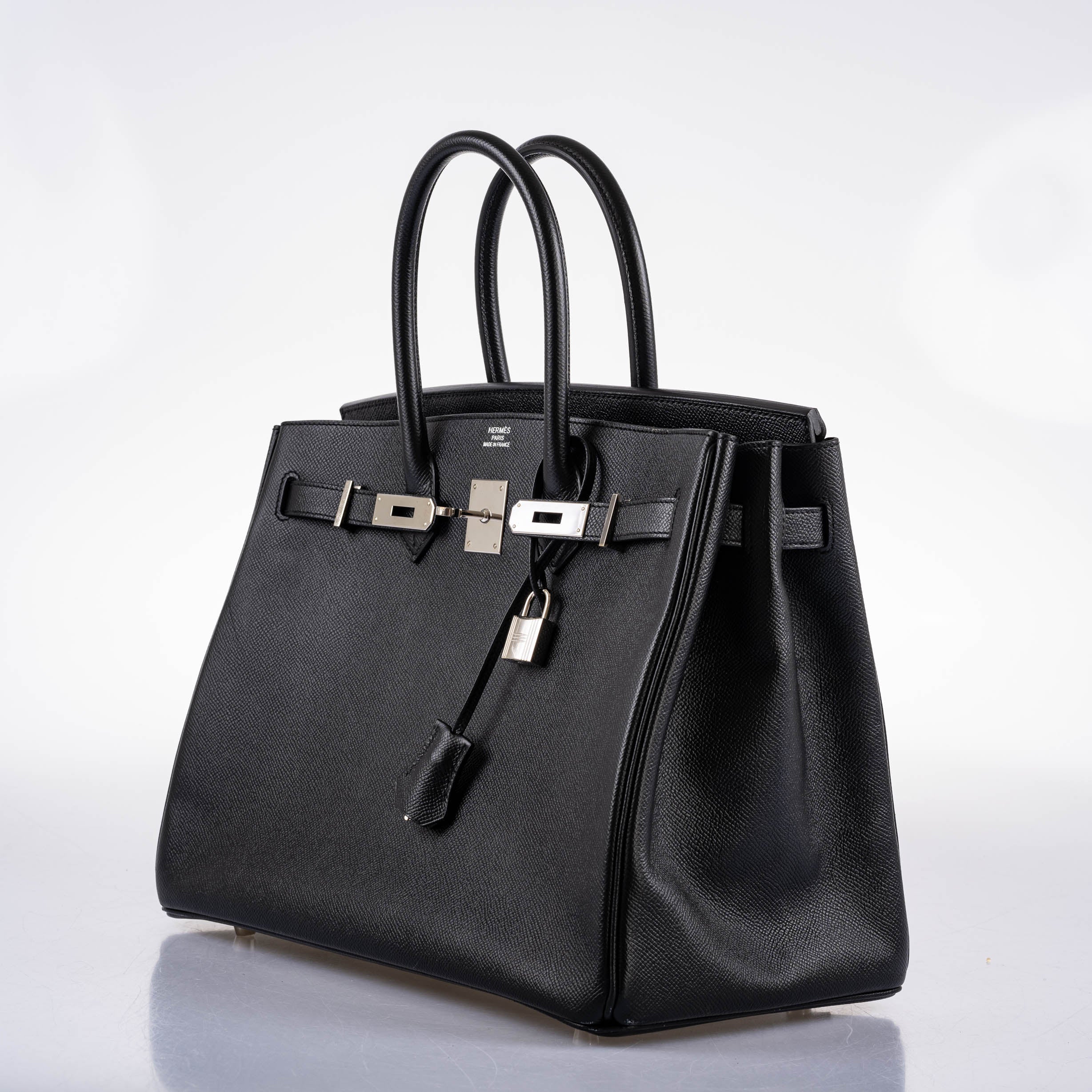 Hermes Birkin 35 Black Epsom leather Palladium Hardware - 2017, A - Exclusu