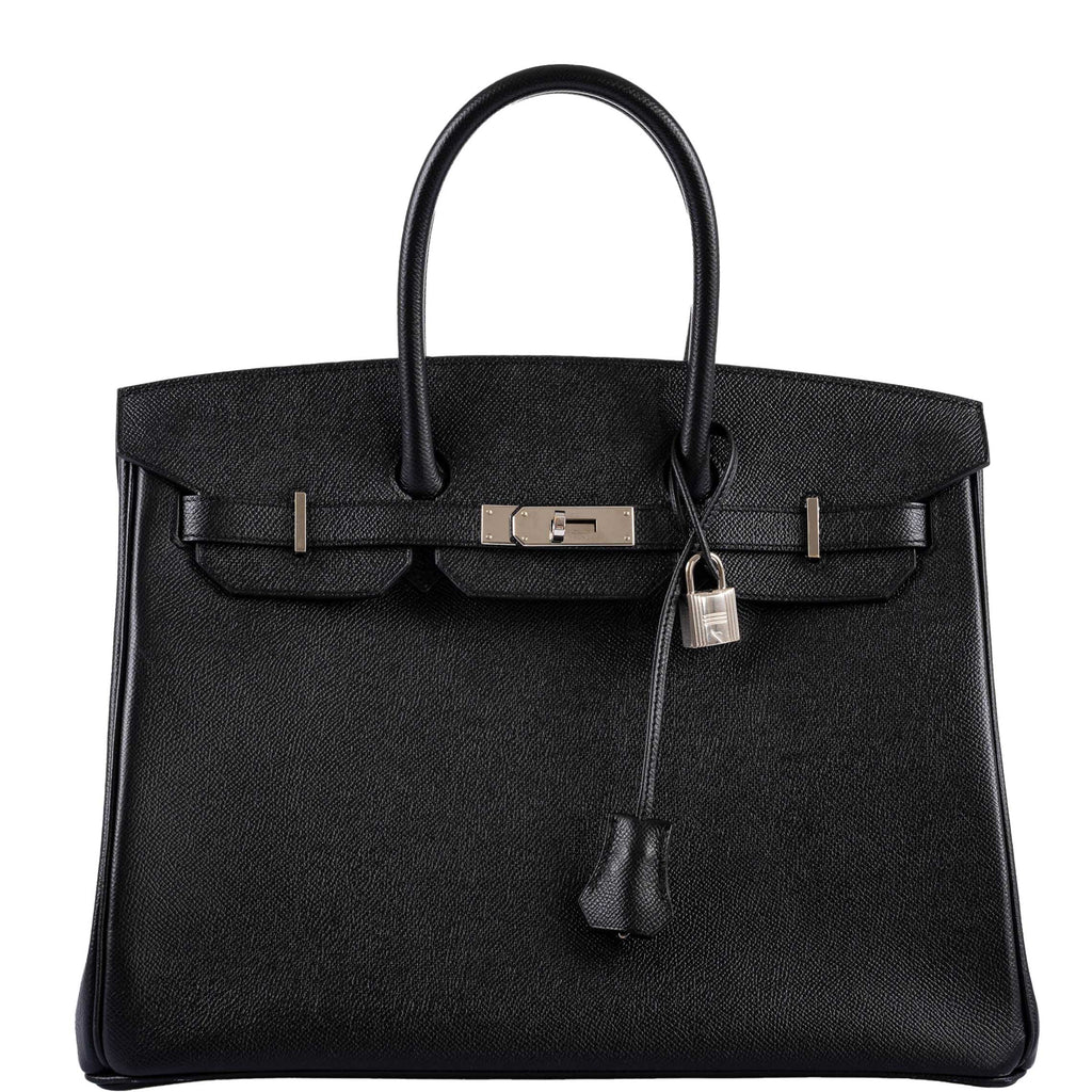 Hermes Birkin 35 Black Epsom leather Palladium Hardware - 2017, A - Exclusu