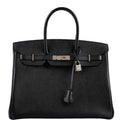 Hermes Birkin 35 Black Epsom leather Palladium Hardware - 2017, A - Exclusu
