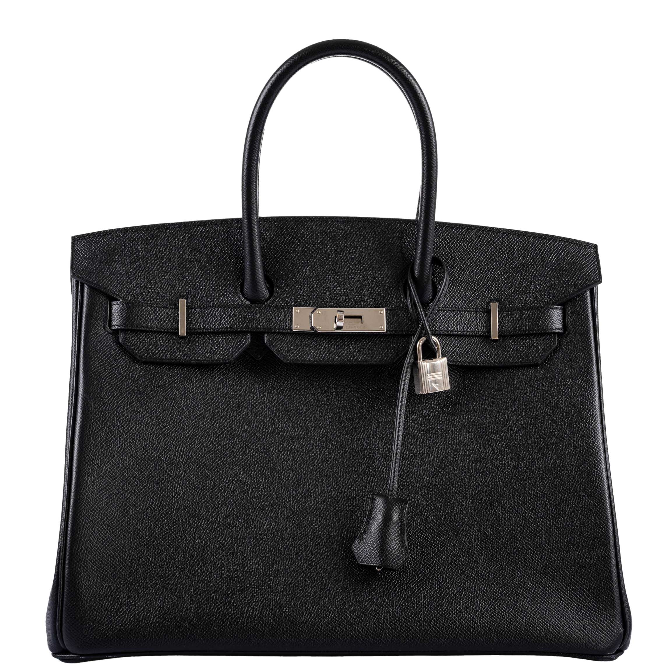 Hermes Birkin 35 Black Epsom leather Palladium Hardware - 2017, A - Exclusu