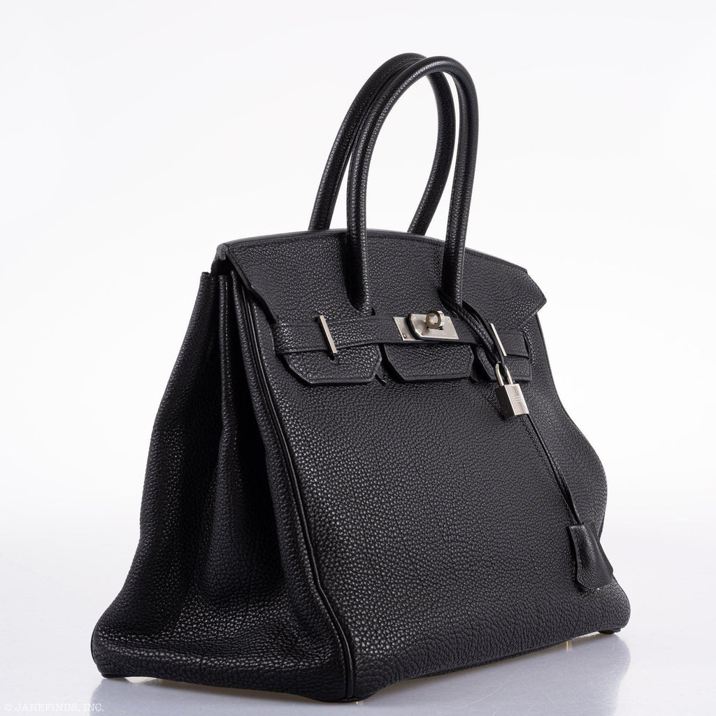 Hermes Birkin 35 Black Togo Palladium Hardware - 2003, Square G  - Exclusu