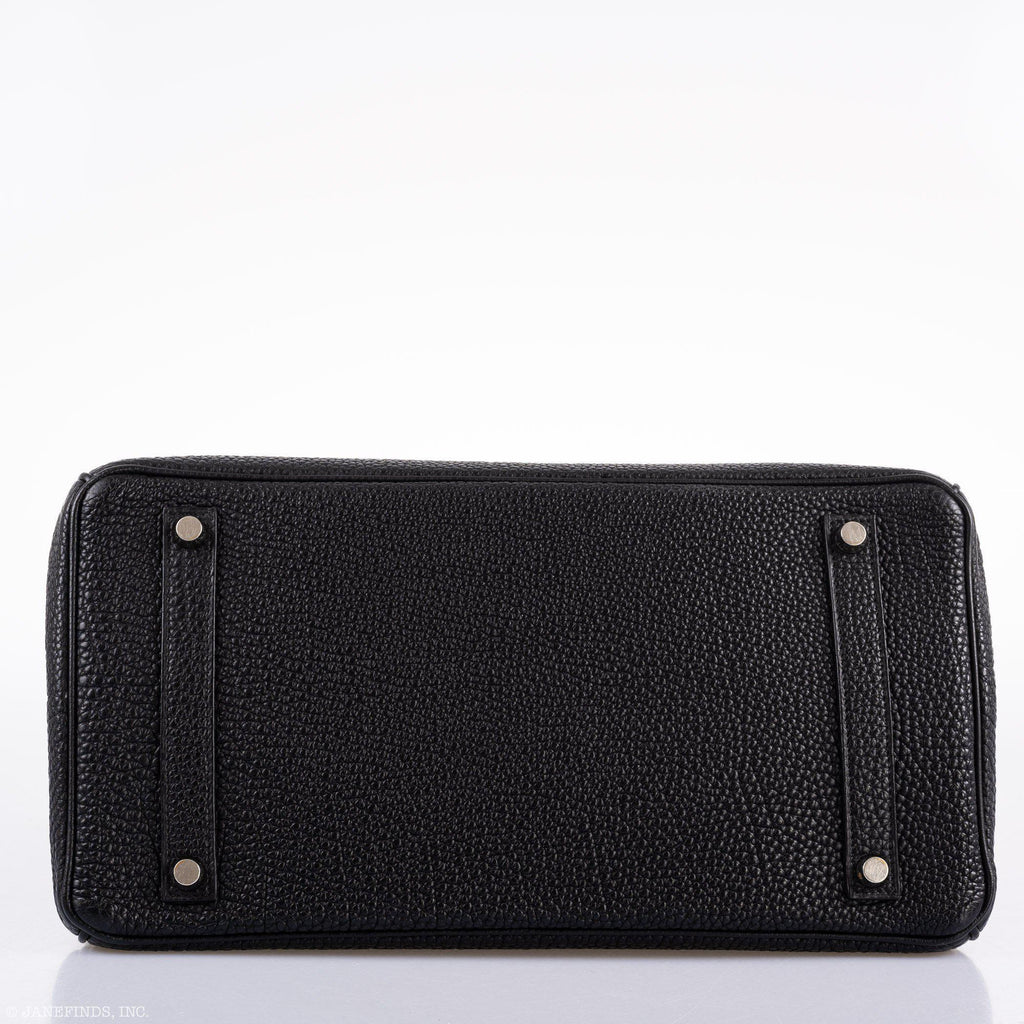 Hermes Birkin 35 Black Togo Palladium Hardware - 2003, Square G  - Exclusu