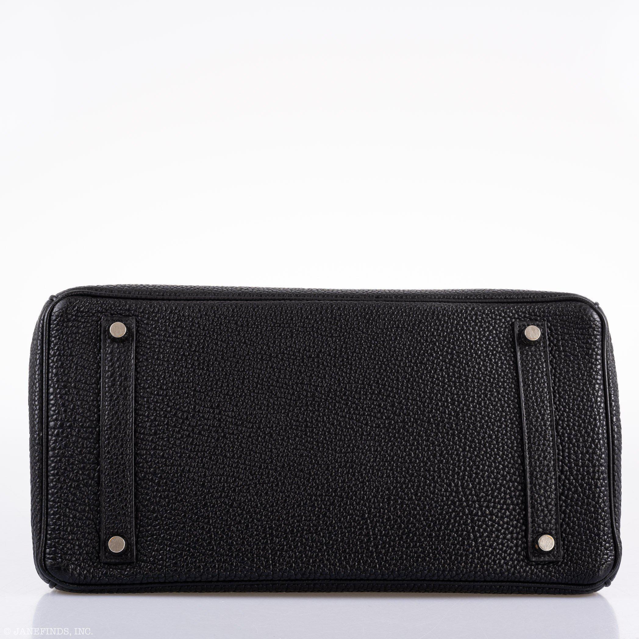 Hermes Birkin 35 Black Togo Palladium Hardware - 2003, Square G  - Exclusu