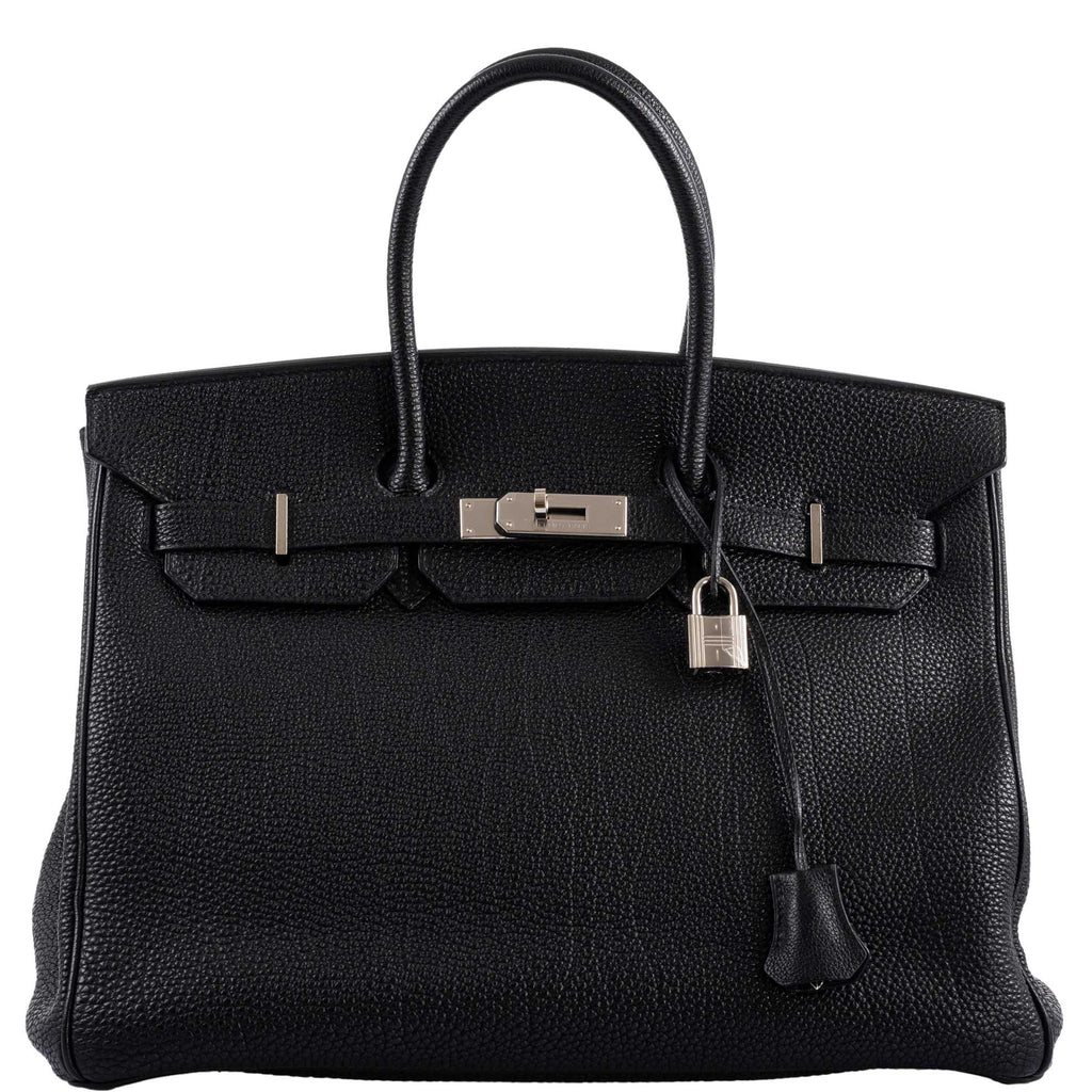 Hermes Birkin 35 Black Togo Palladium Hardware - 2003, Square G  - Exclusu