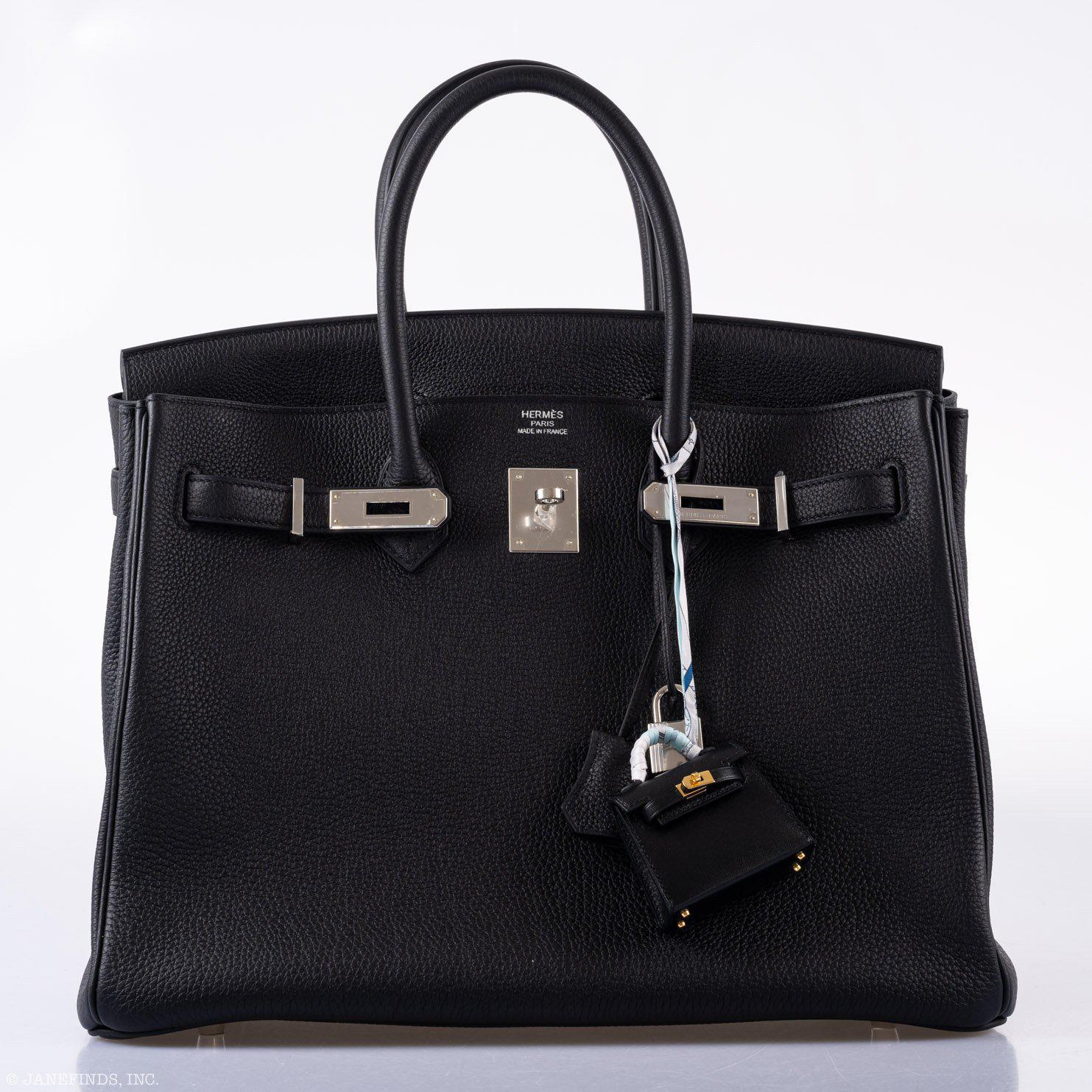 Hermes Birkin 35 Black Togo Palladium Hardware - 2020, Y - Exclusu