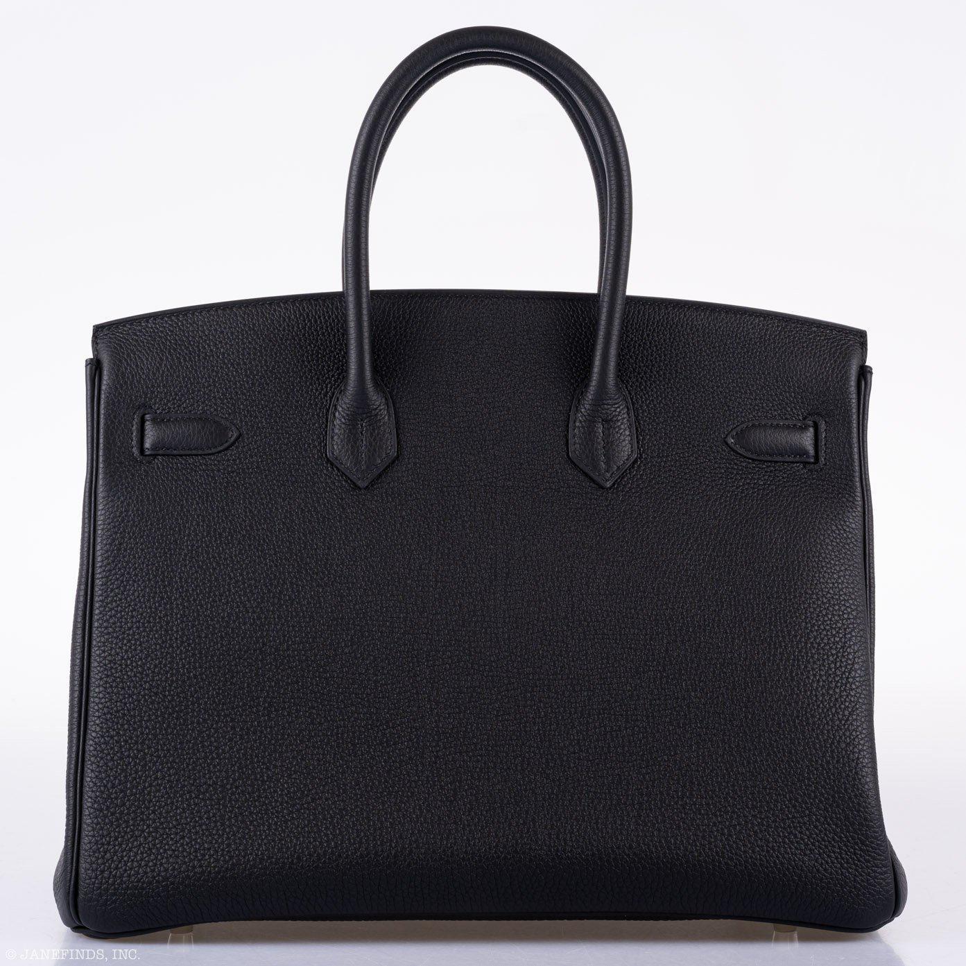 Hermes Birkin 35 Black Togo Palladium Hardware - 2020, Y - Exclusu