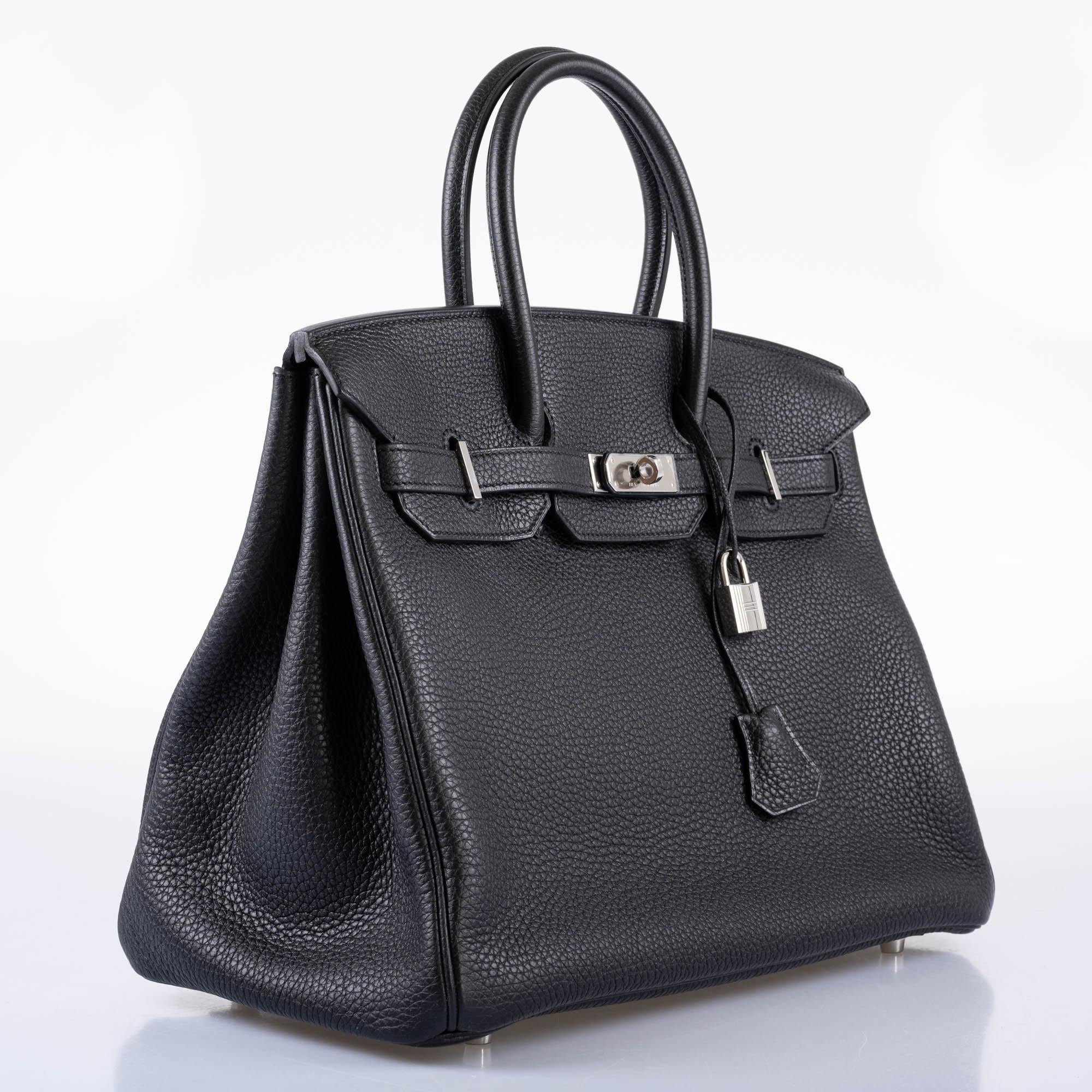 Hermes Birkin 35 Black Togo leather Palladium Hardware - 2010, N Square - Exclusu