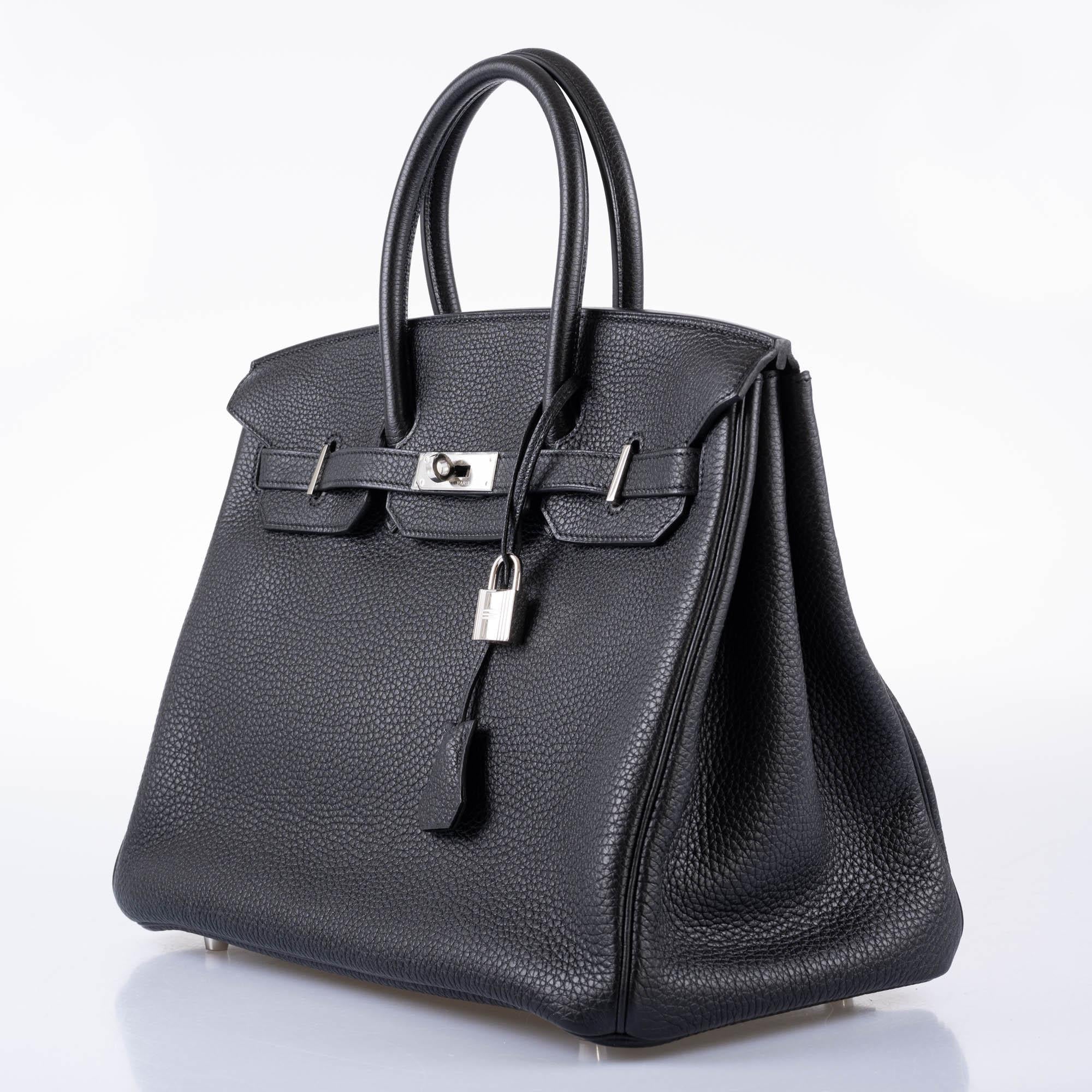 Hermes Birkin 35 Black Togo leather Palladium Hardware - 2010, N Square - Exclusu
