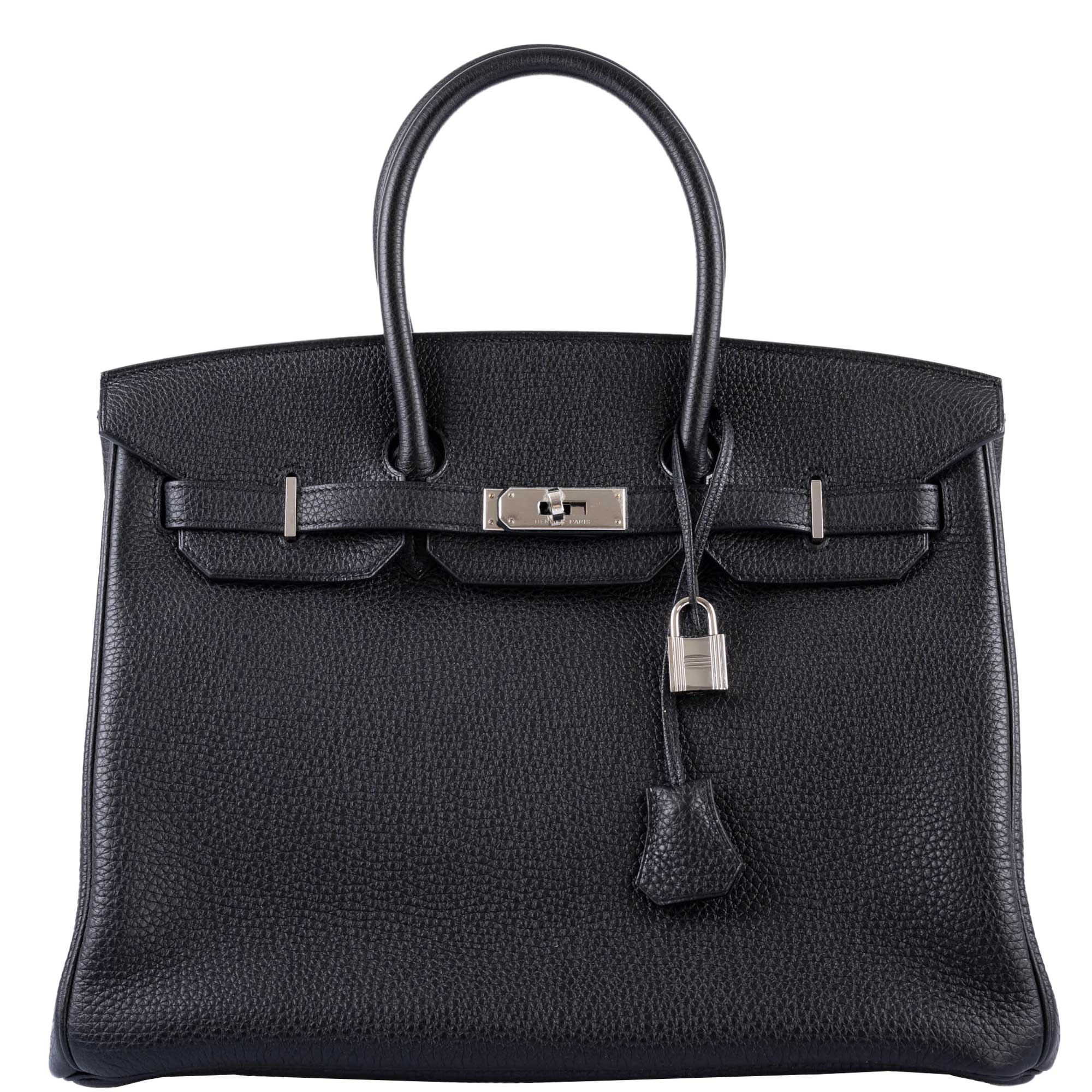 Hermes Birkin 35 Black Togo leather Palladium Hardware - 2010, N Square - Exclusu