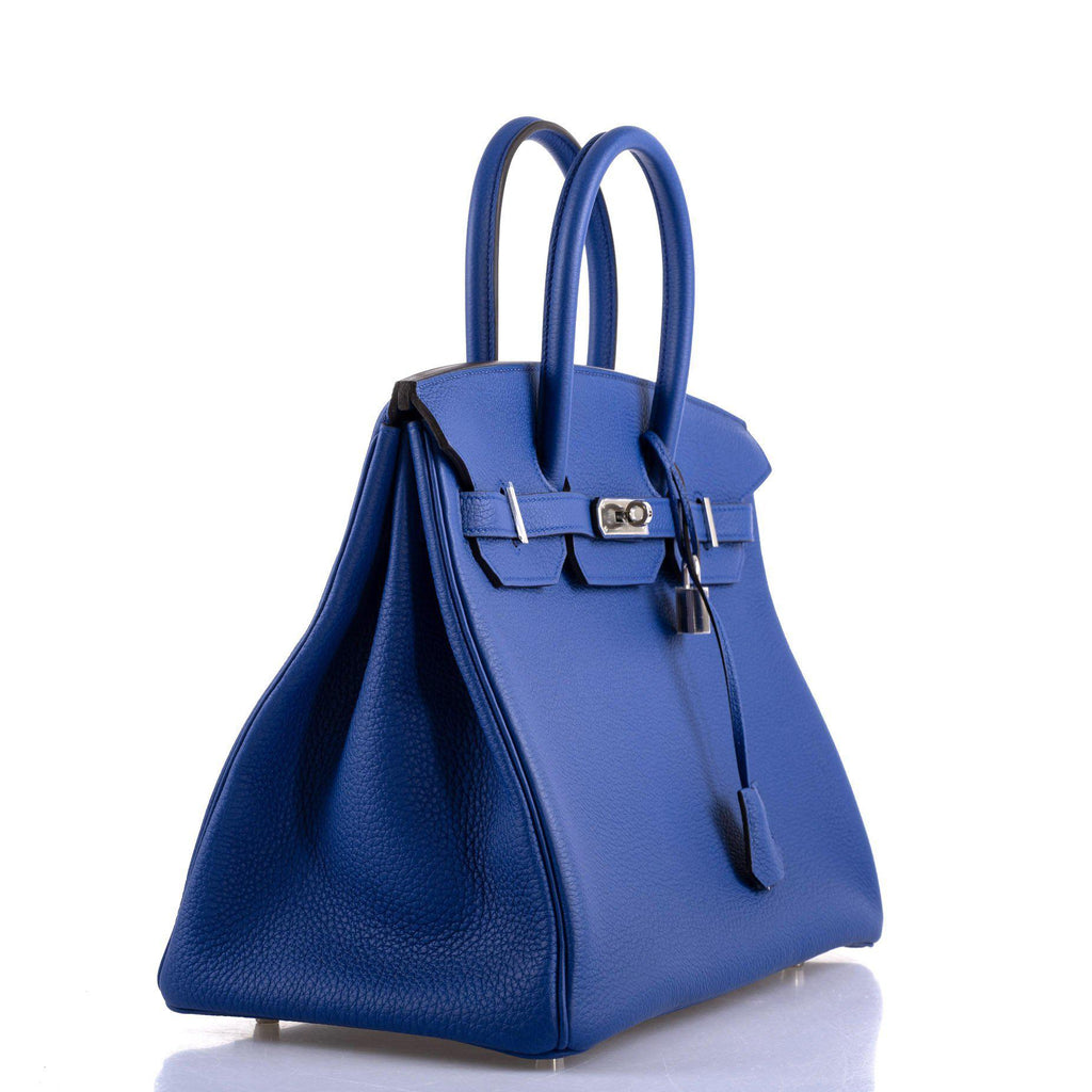 Hermes Birkin 35 Blue Electric Togo Palladium Hardware - 2015, T - Exclusu