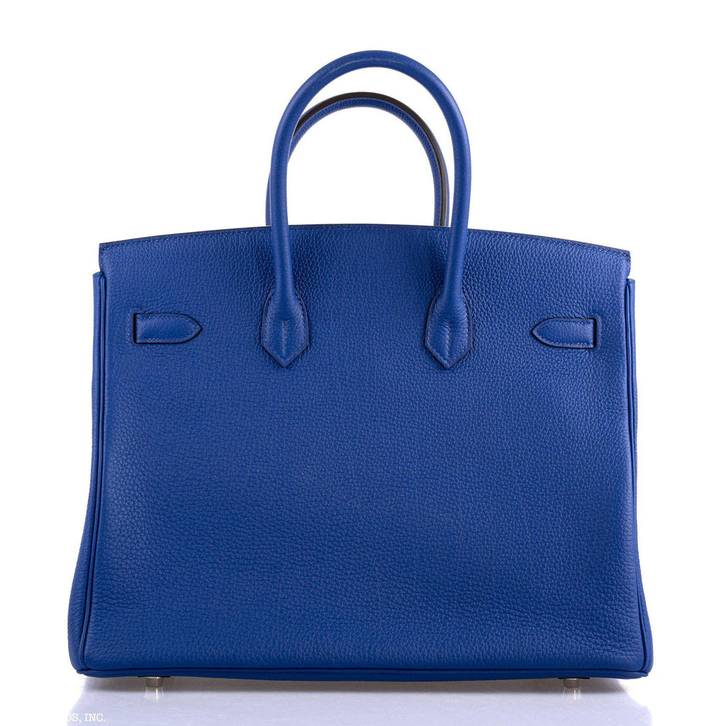 Hermes Birkin 35 Blue Electric Togo Palladium Hardware - 2015, T - Exclusu