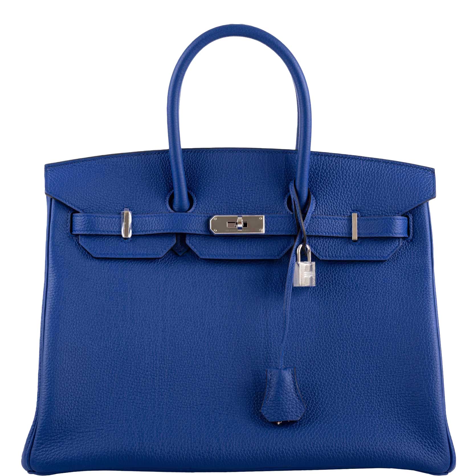 Hermes Birkin 35 Blue Electric Togo Palladium Hardware - 2015, T - Exclusu