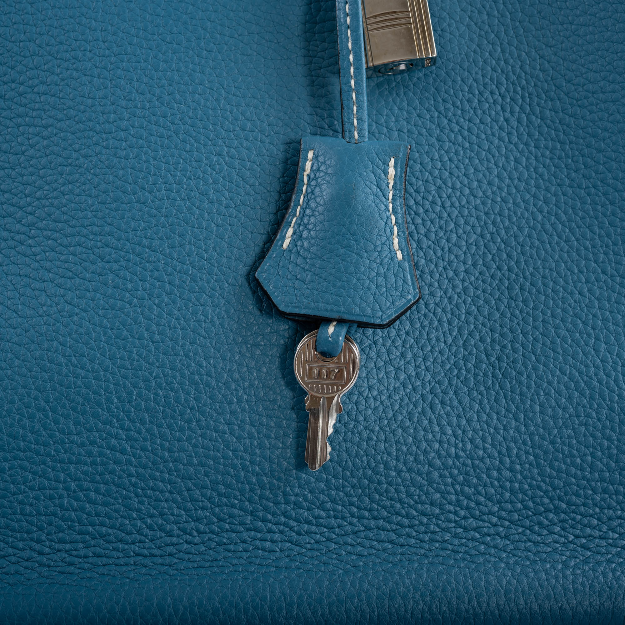 Hermes Birkin 35 Blue Jean Togo with Palladium Hardware - 2008, K Square - Exclusu