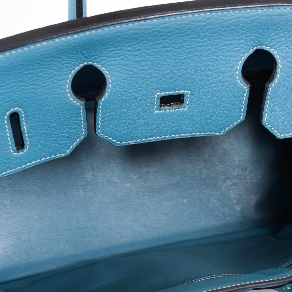 Hermes Birkin 35 Blue Jean Togo with Palladium Hardware - 2008, K Square - Exclusu