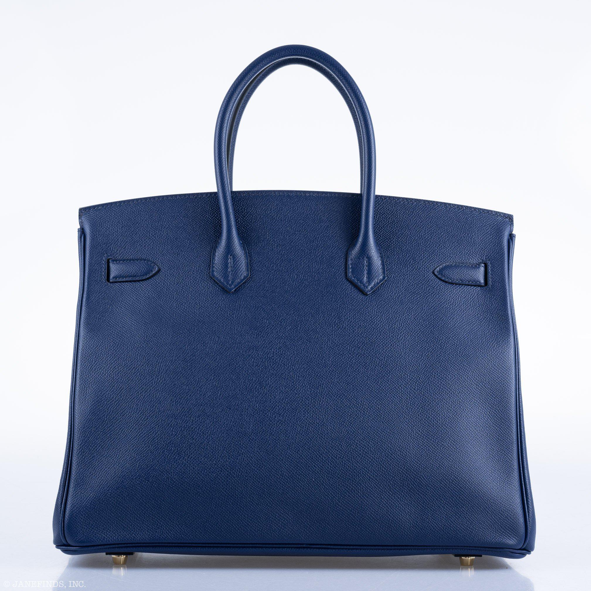 Hermes Birkin 35 Blue Saphire Epsom with Gold Hardware - 2016, X - Exclusu