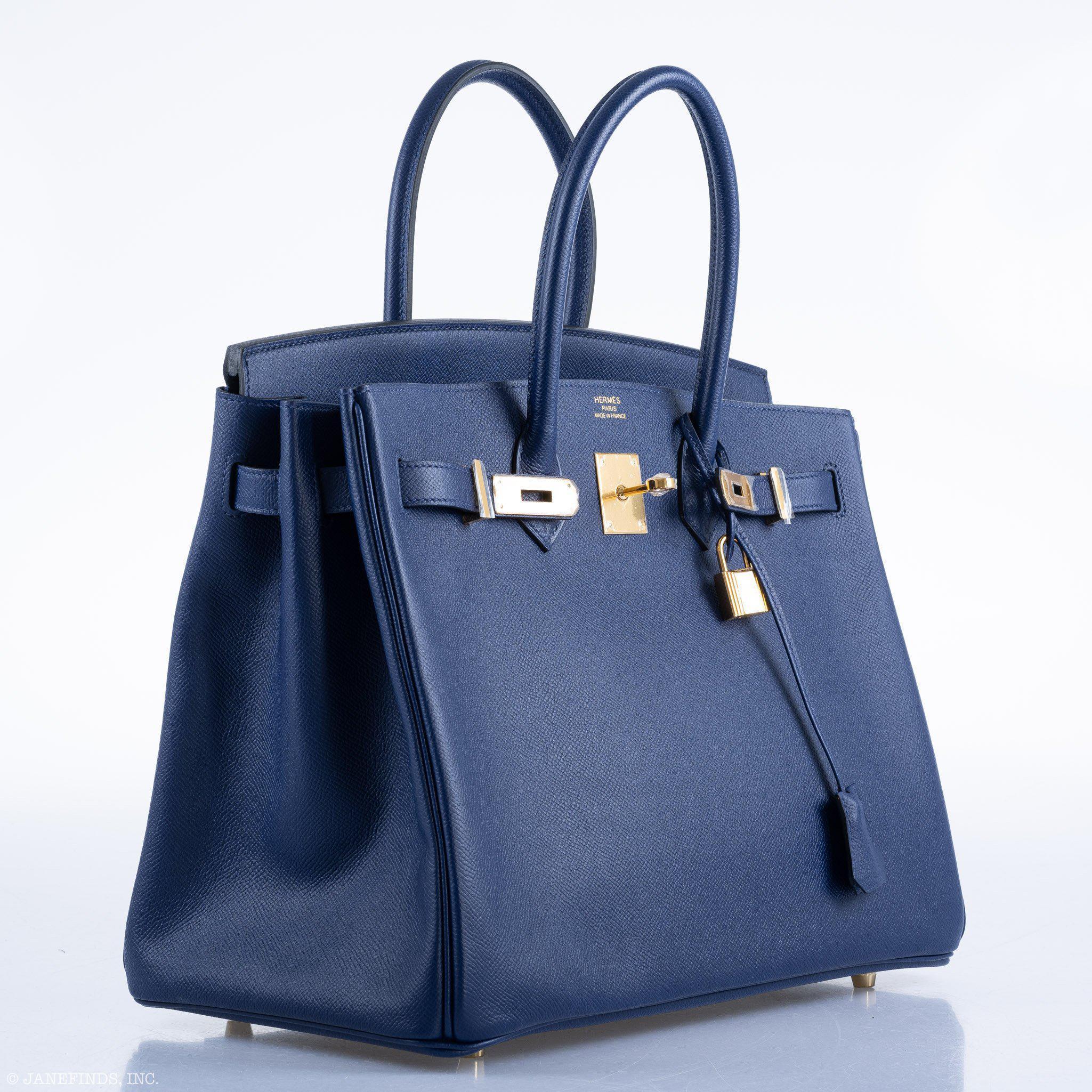 Hermes Birkin 35 Blue Saphire Epsom with Gold Hardware - 2016, X - Exclusu
