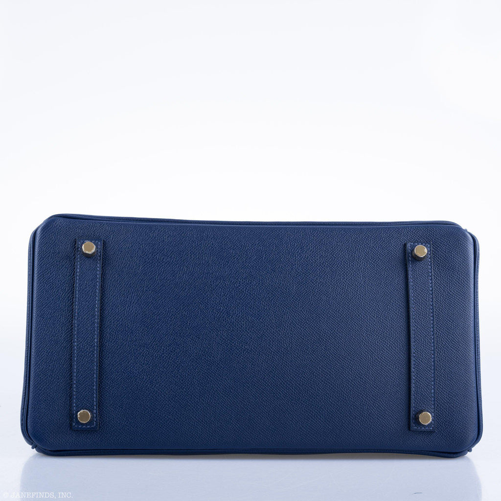 Hermes Birkin 35 Blue Saphire Epsom with Gold Hardware - 2016, X - Exclusu