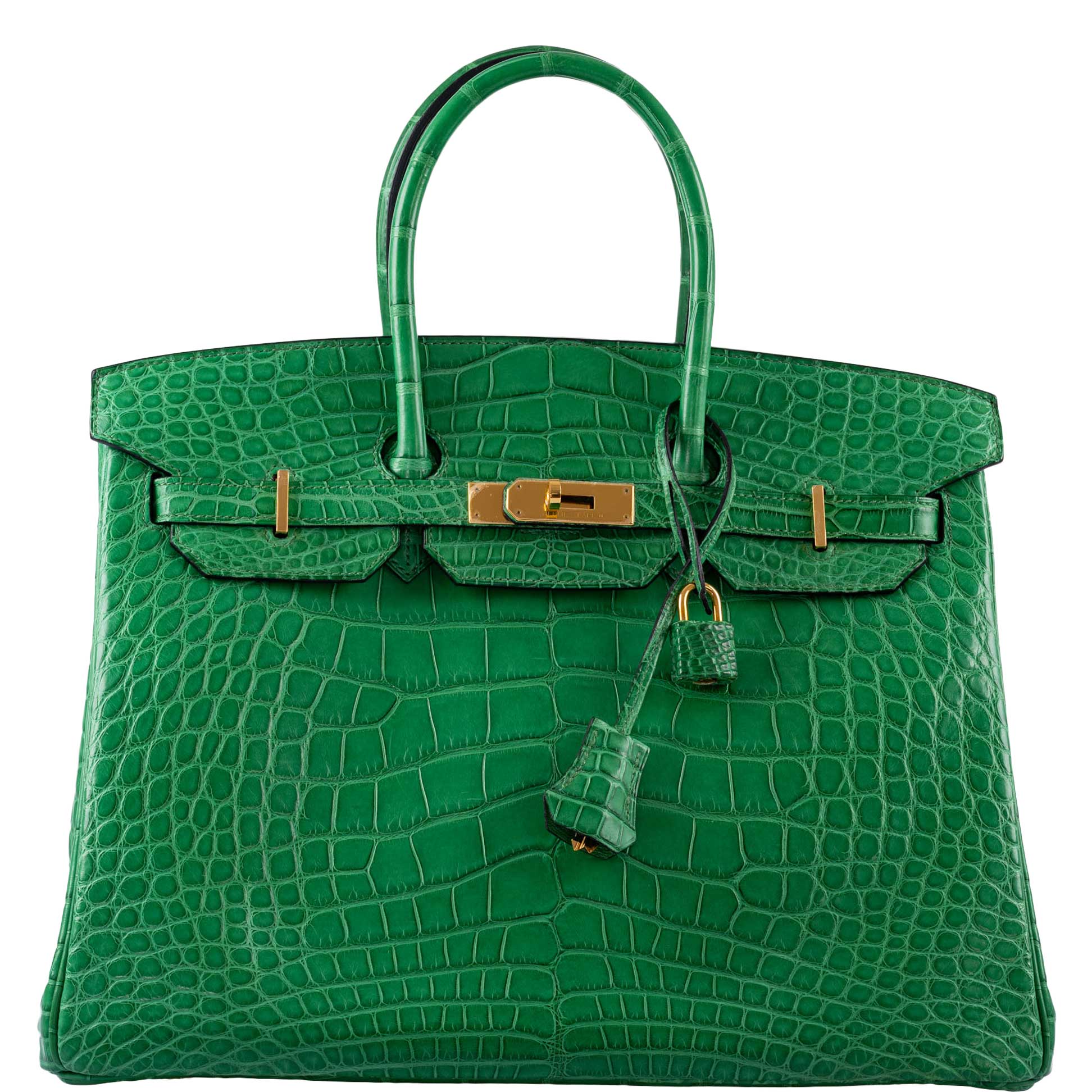 Hermes Birkin 35 Cactus Matte Alligator Gold Hardware - 2014, R - Exclusu