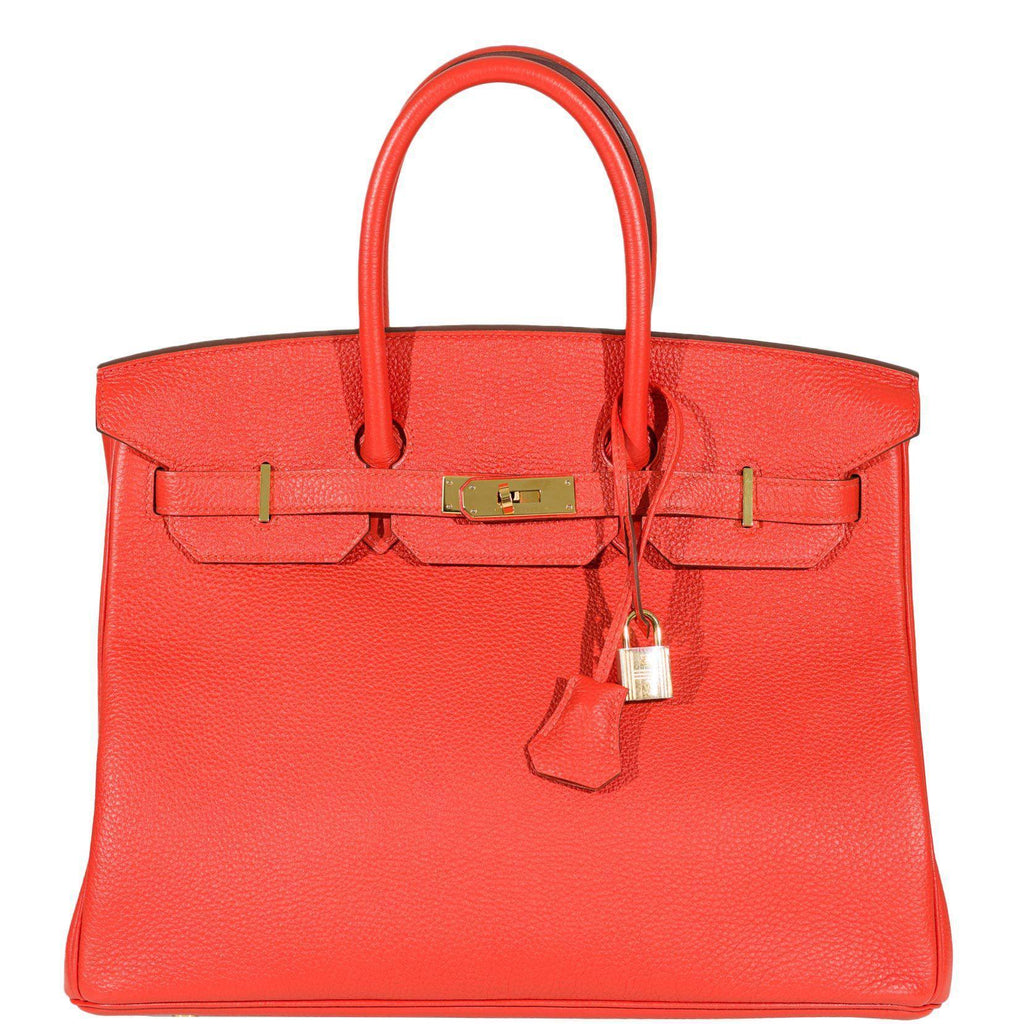 Hermes Birkin 35 Capucine Togo leather Gold Hardware - 2011, O Square - Exclusu