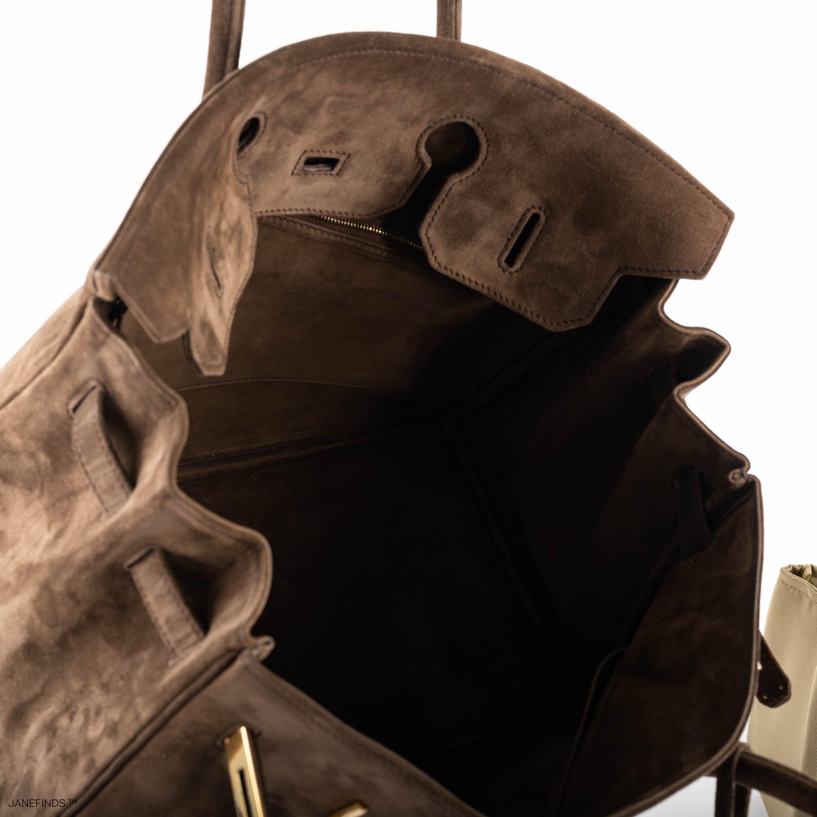 Hermes Birkin 35 Chocolate Veau Doblis Suede with Gold Hardware - 2011, O Square - Exclusu