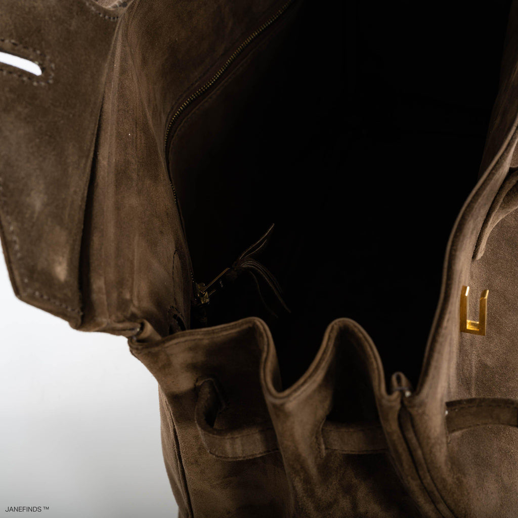 Hermes Birkin 35 Chocolate Veau Doblis Suede with Gold Hardware - 2011, O Square - Exclusu