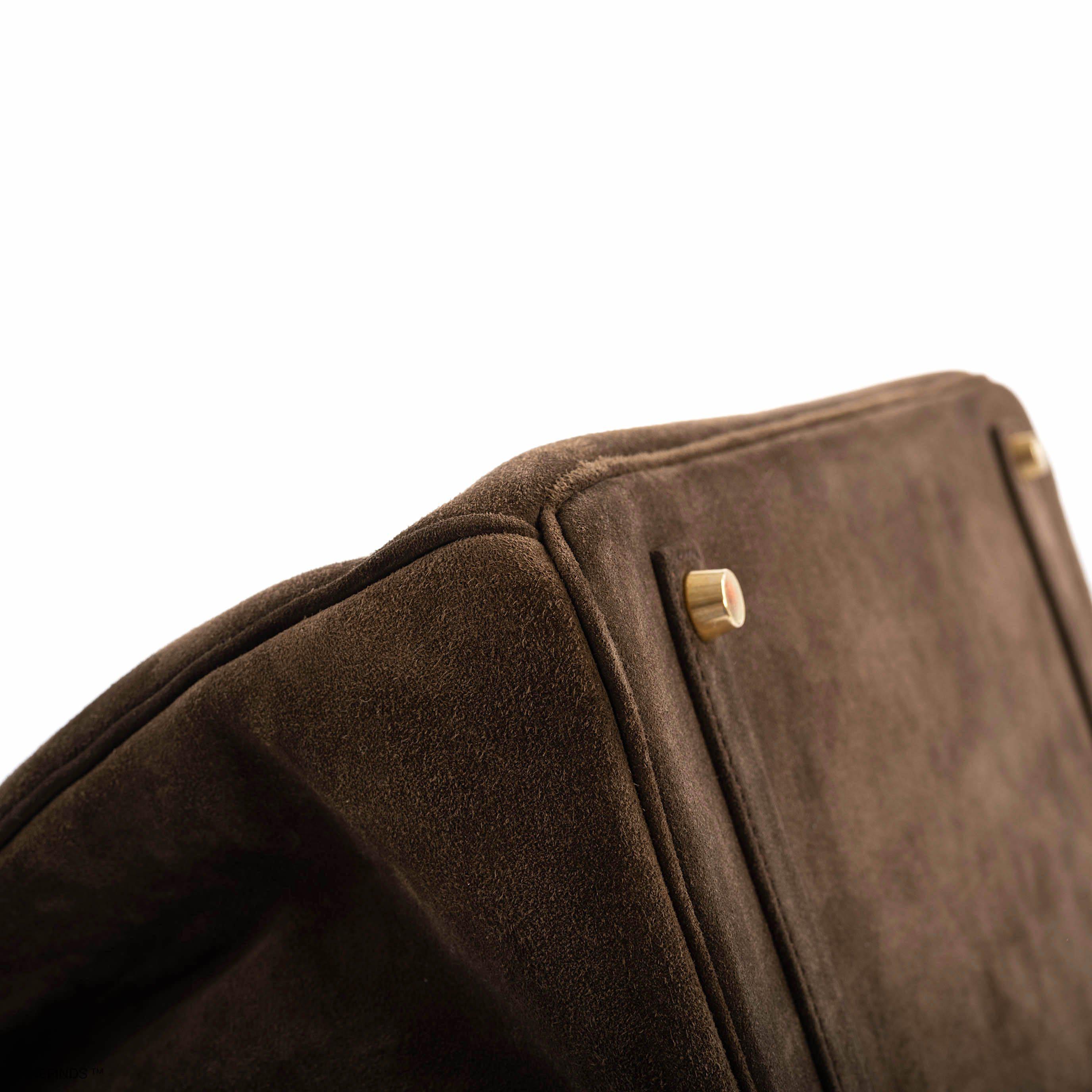 Hermes Birkin 35 Chocolate Veau Doblis Suede with Gold Hardware - 2011, O Square - Exclusu