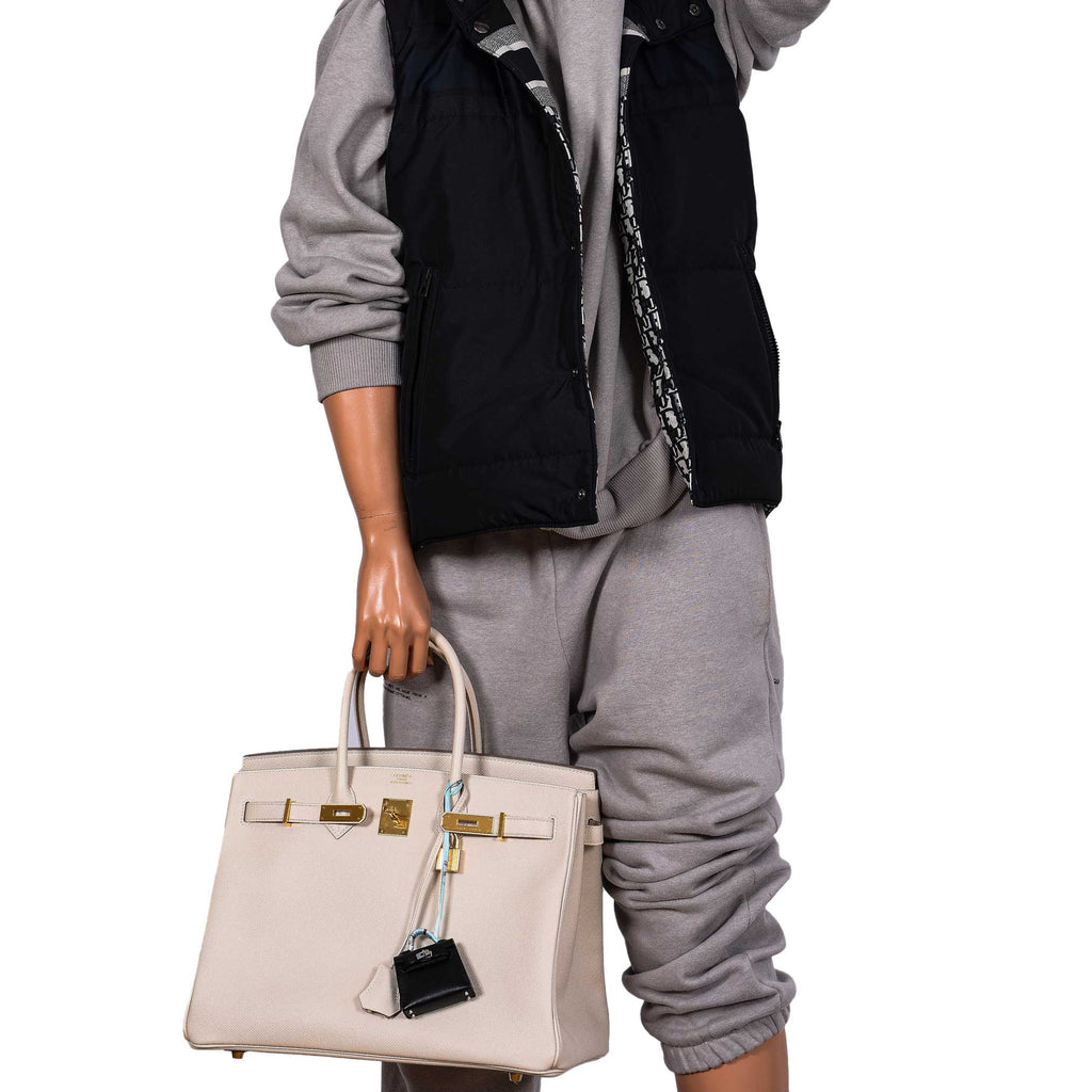 Hermes Birkin 35 Craie Epsom Gold Hardware - 2015, T - Exclusu