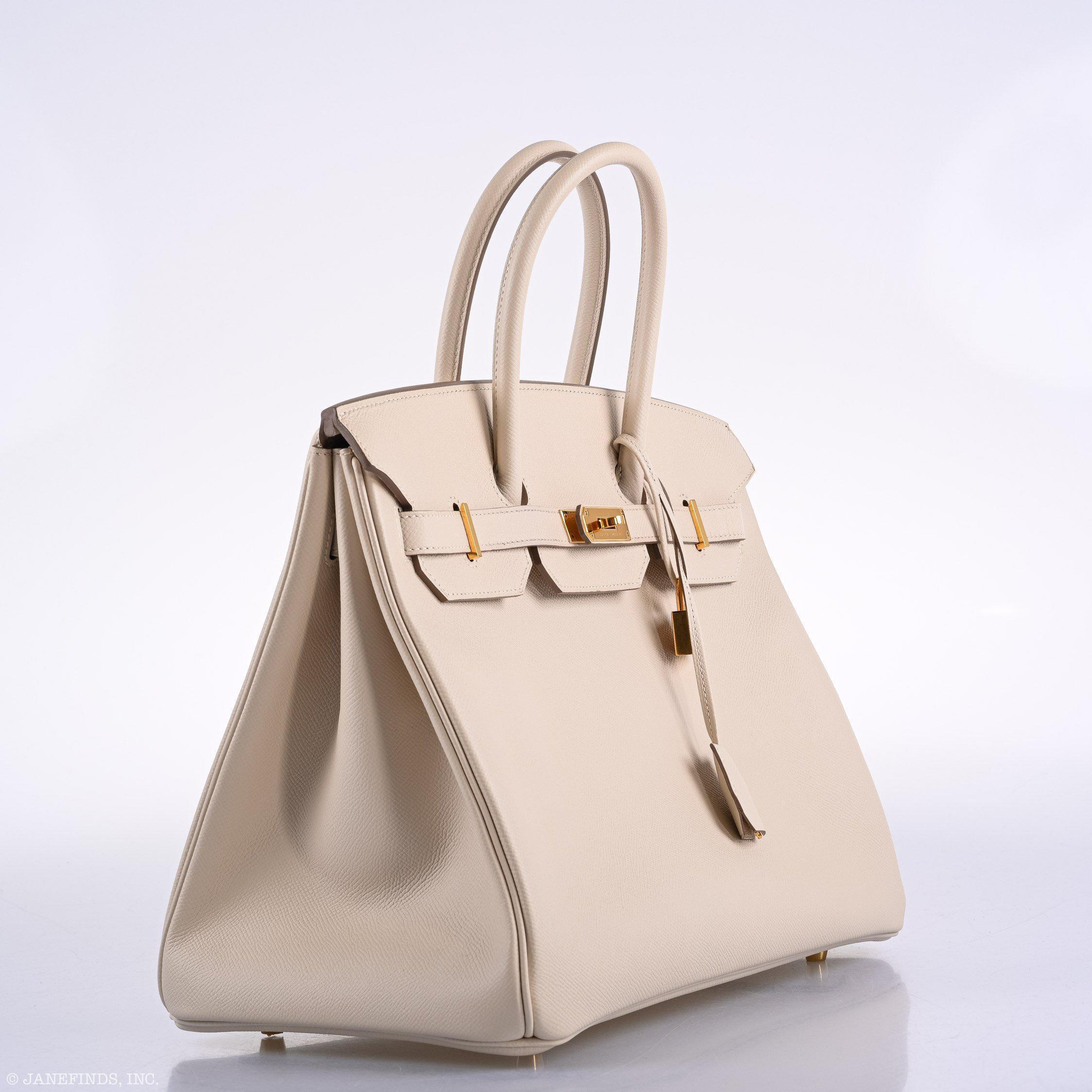 Hermes Birkin 35 Craie Epsom Gold Hardware - 2015, T - Exclusu