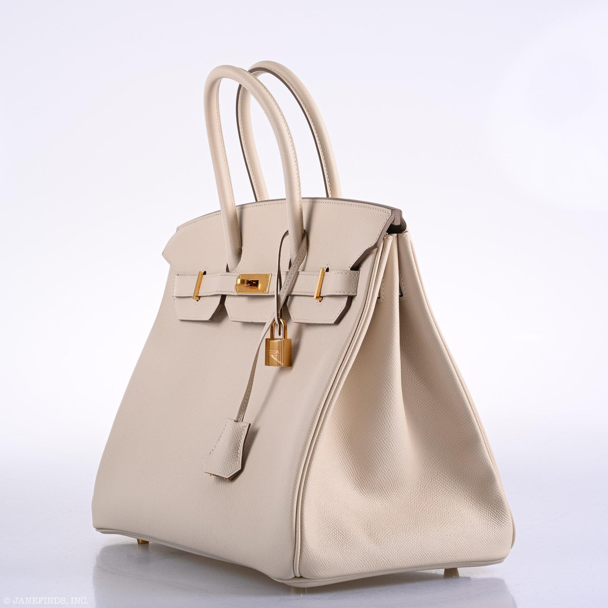 Hermes Birkin 35 Craie Epsom Gold Hardware - 2015, T - Exclusu