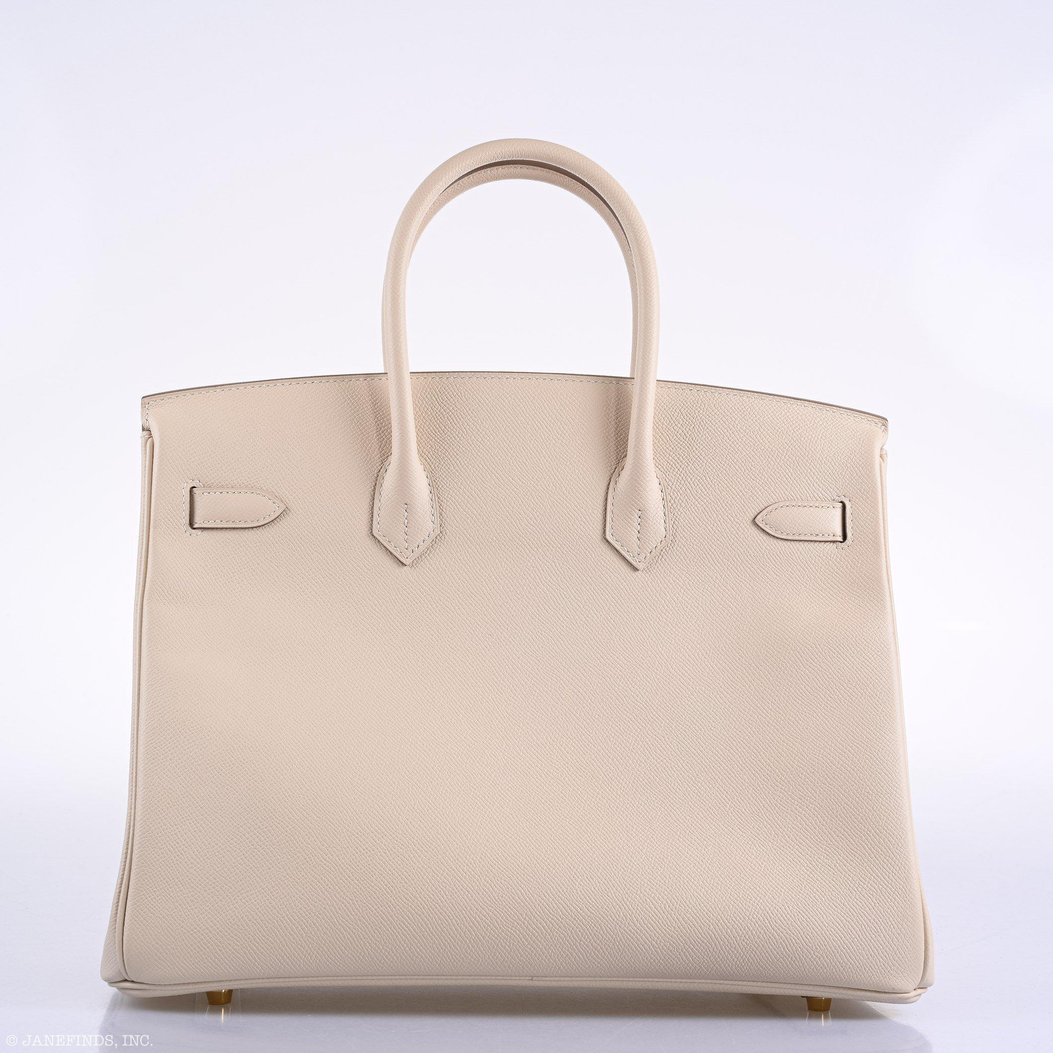 Hermes Birkin 35 Craie Epsom Gold Hardware - 2015, T - Exclusu