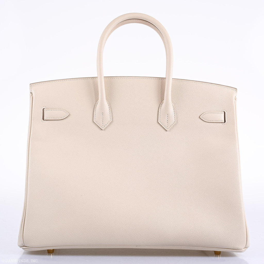 Hermes Birkin 35 Craie Epsom Gold Hardware - 2015, T - Exclusu