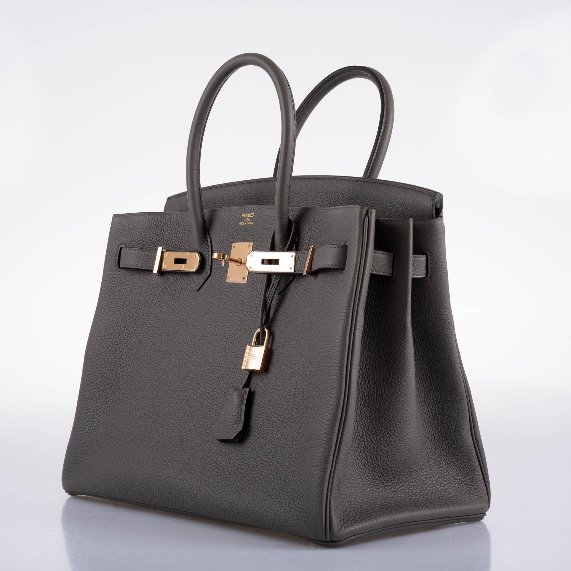 Hermes Birkin 35 Etain Togo with Rose Gold Hardware - 2021, Z - Exclusu