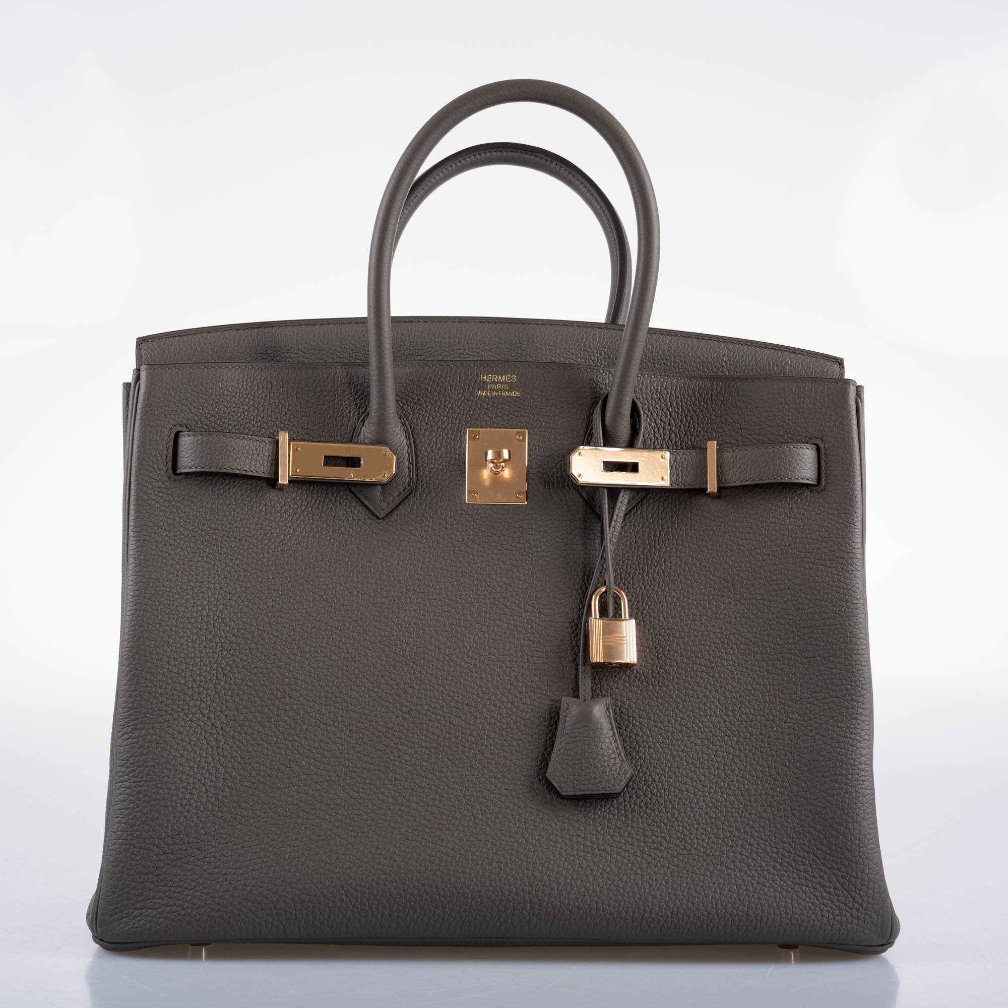 Hermes Birkin 35 Etain Togo with Rose Gold Hardware - 2021, Z - Exclusu