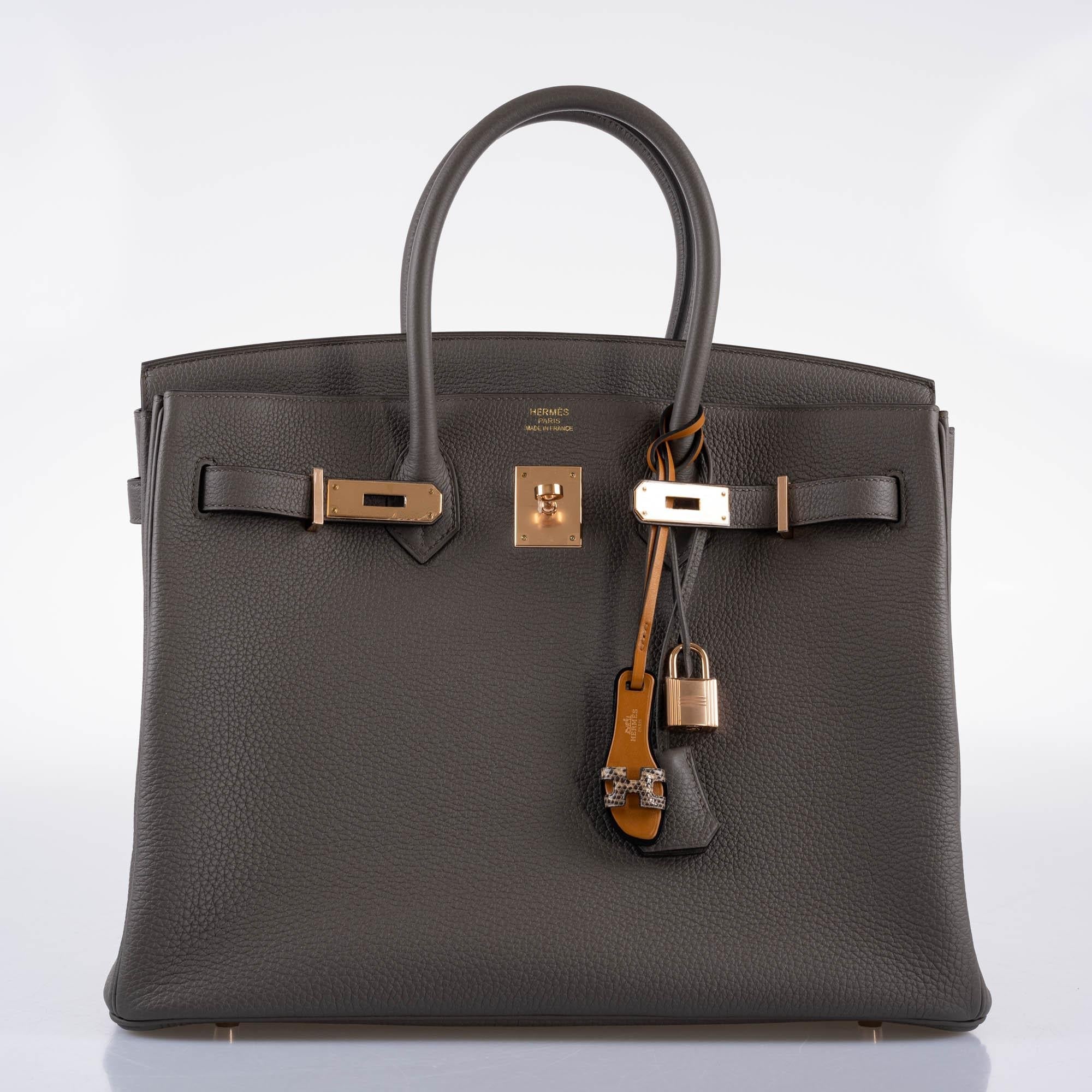 Hermes Birkin 35 Etain Togo with Rose Gold Hardware - 2021, Z - Exclusu