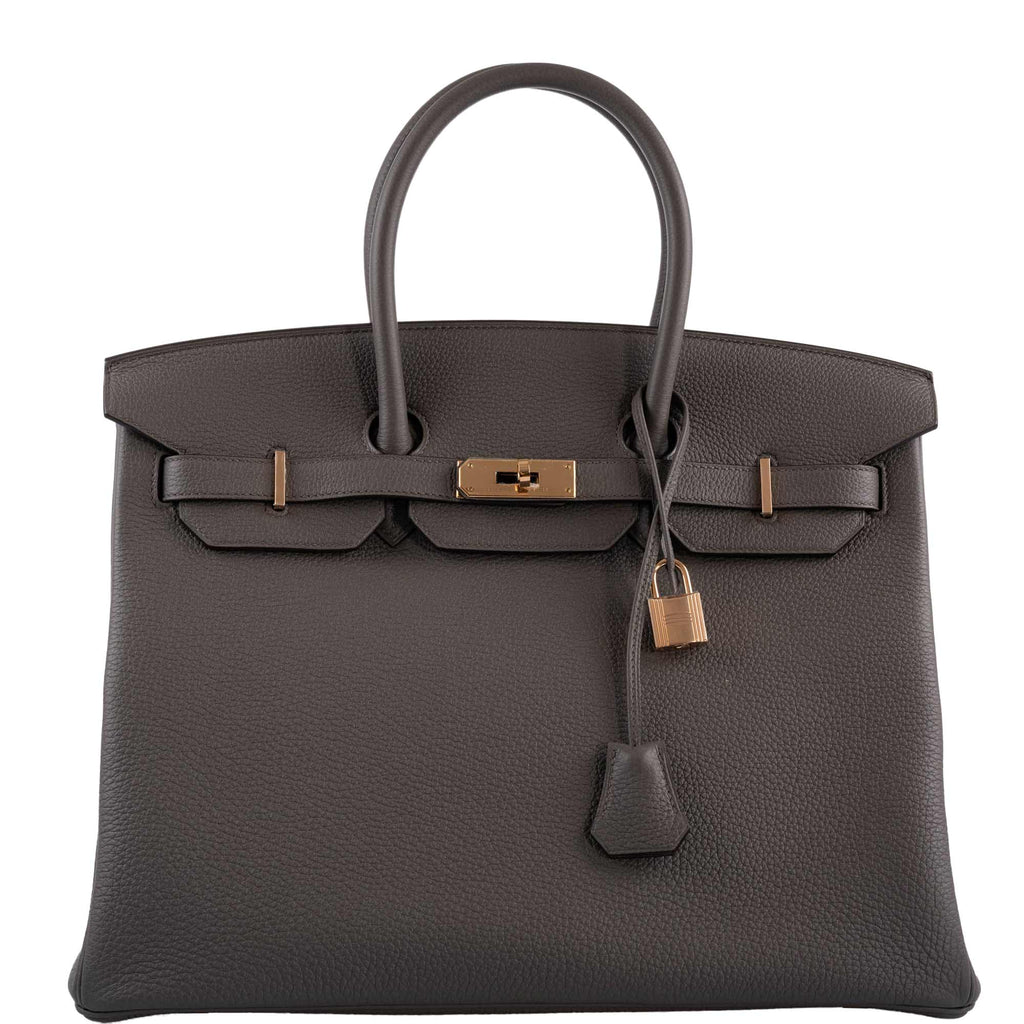 Hermes Birkin 35 Etain Togo with Rose Gold Hardware - 2021, Z - Exclusu