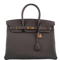 Hermes Birkin 35 Etain Togo with Rose Gold Hardware - 2021, Z - Exclusu