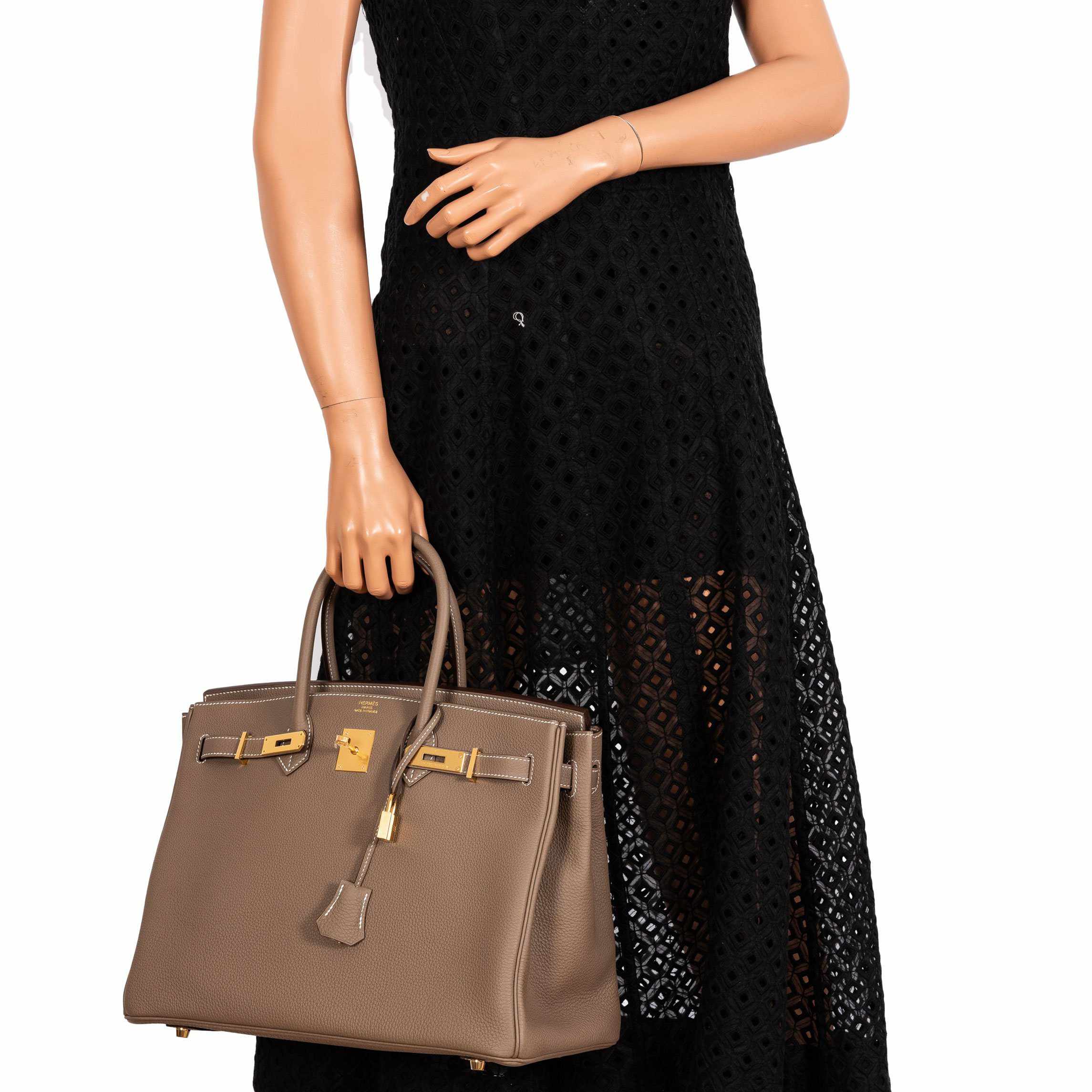 Hermes Birkin 35 Etoupe Togo Gold Hardware - 2019, D - Exclusu