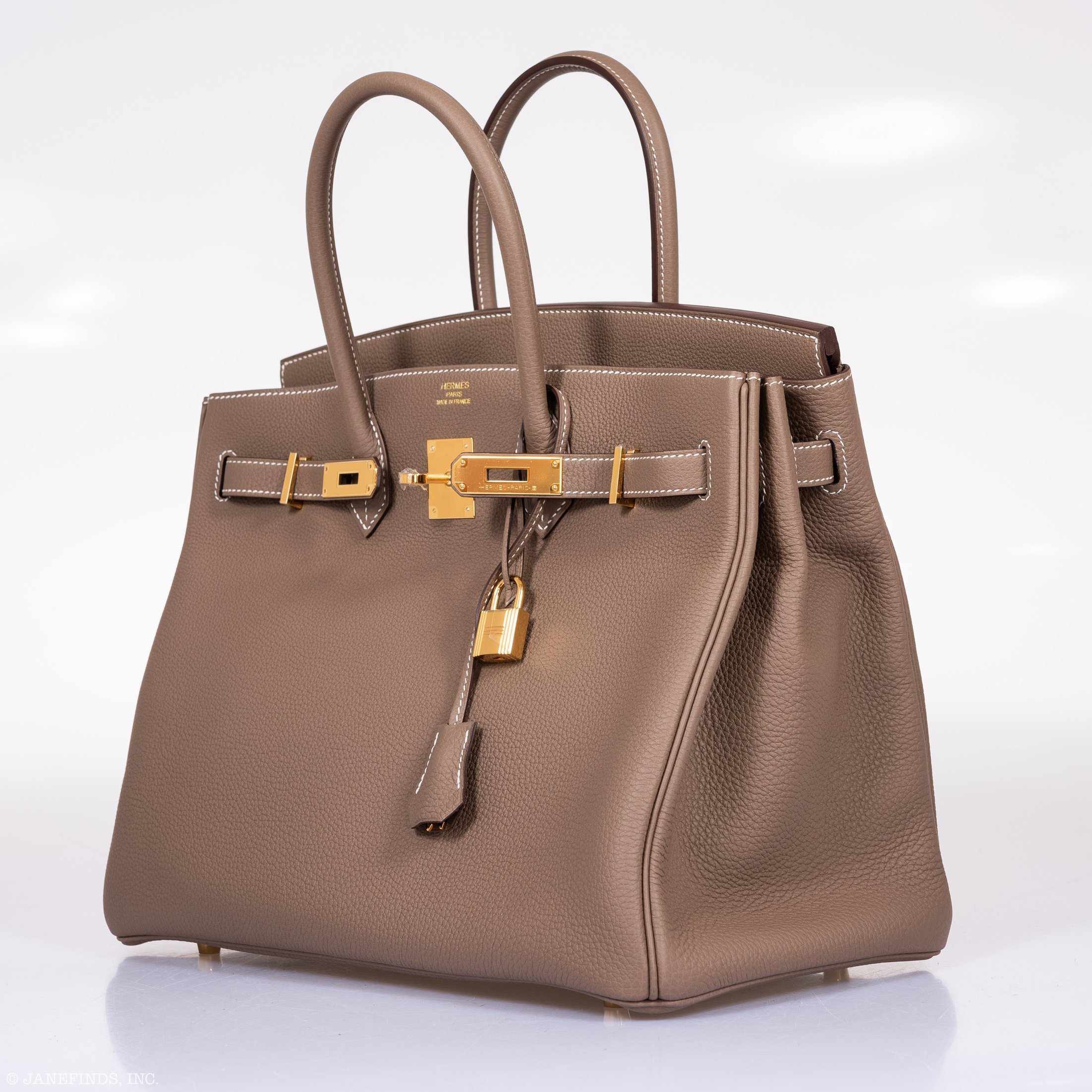 Hermes Birkin 35 Etoupe Togo Gold Hardware - 2019, D - Exclusu