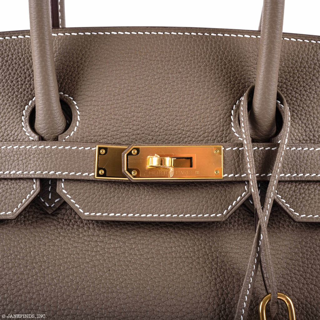 Hermes Birkin 35 Etoupe Togo Gold Hardware - 2019, D - Exclusu