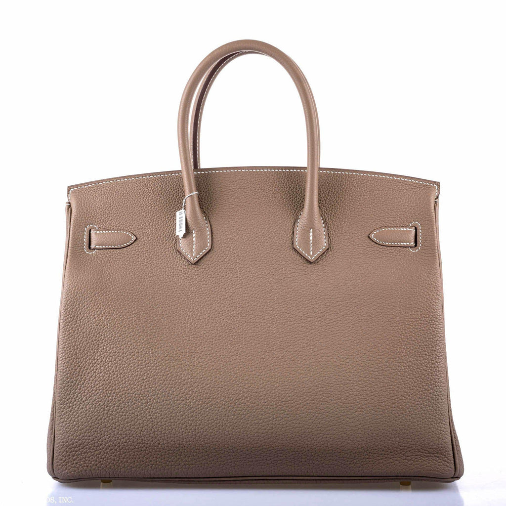 Hermes Birkin 35 Etoupe Togo Gold Hardware - 2019, D - Exclusu