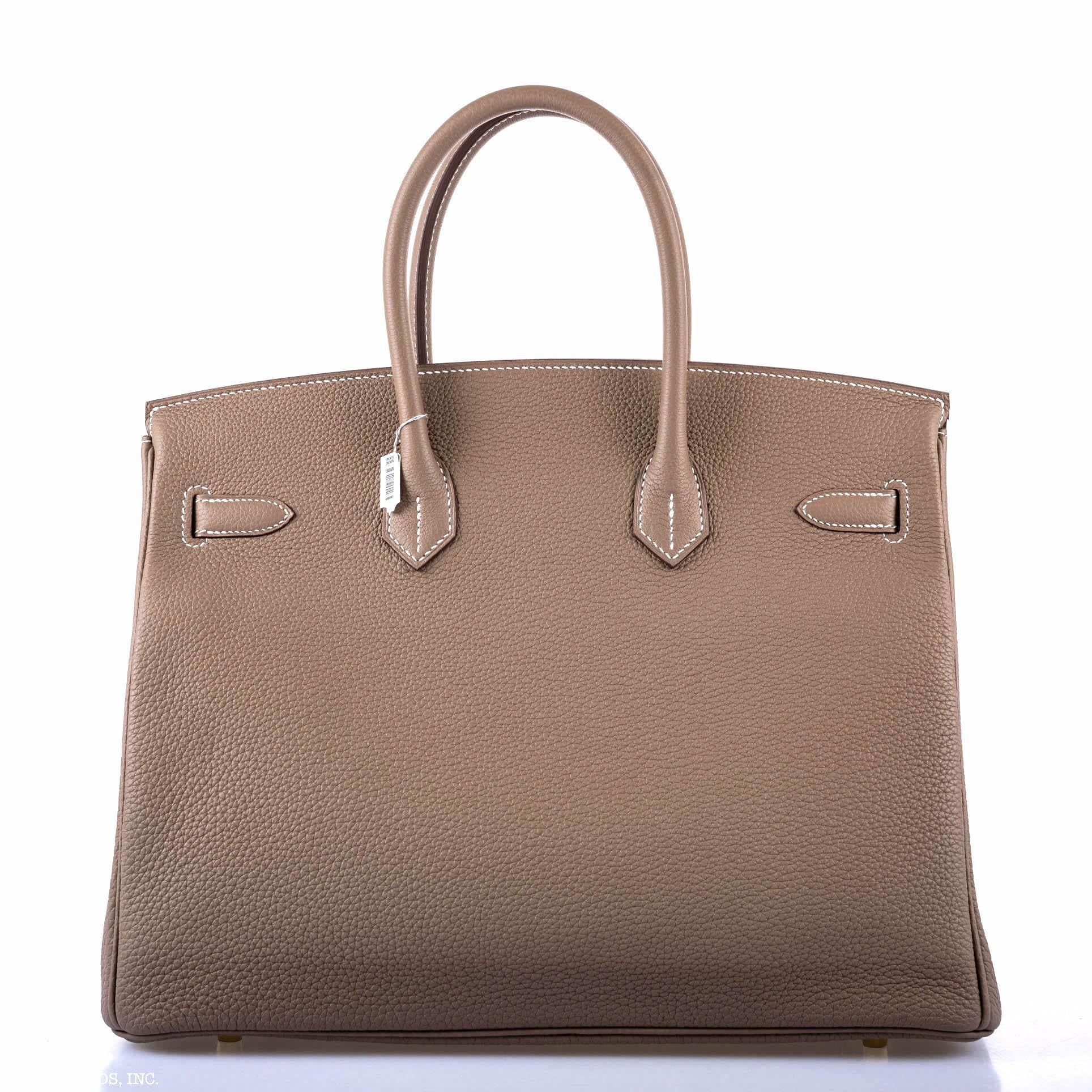 Hermes Birkin 35 Etoupe Togo Gold Hardware - 2019, D - Exclusu
