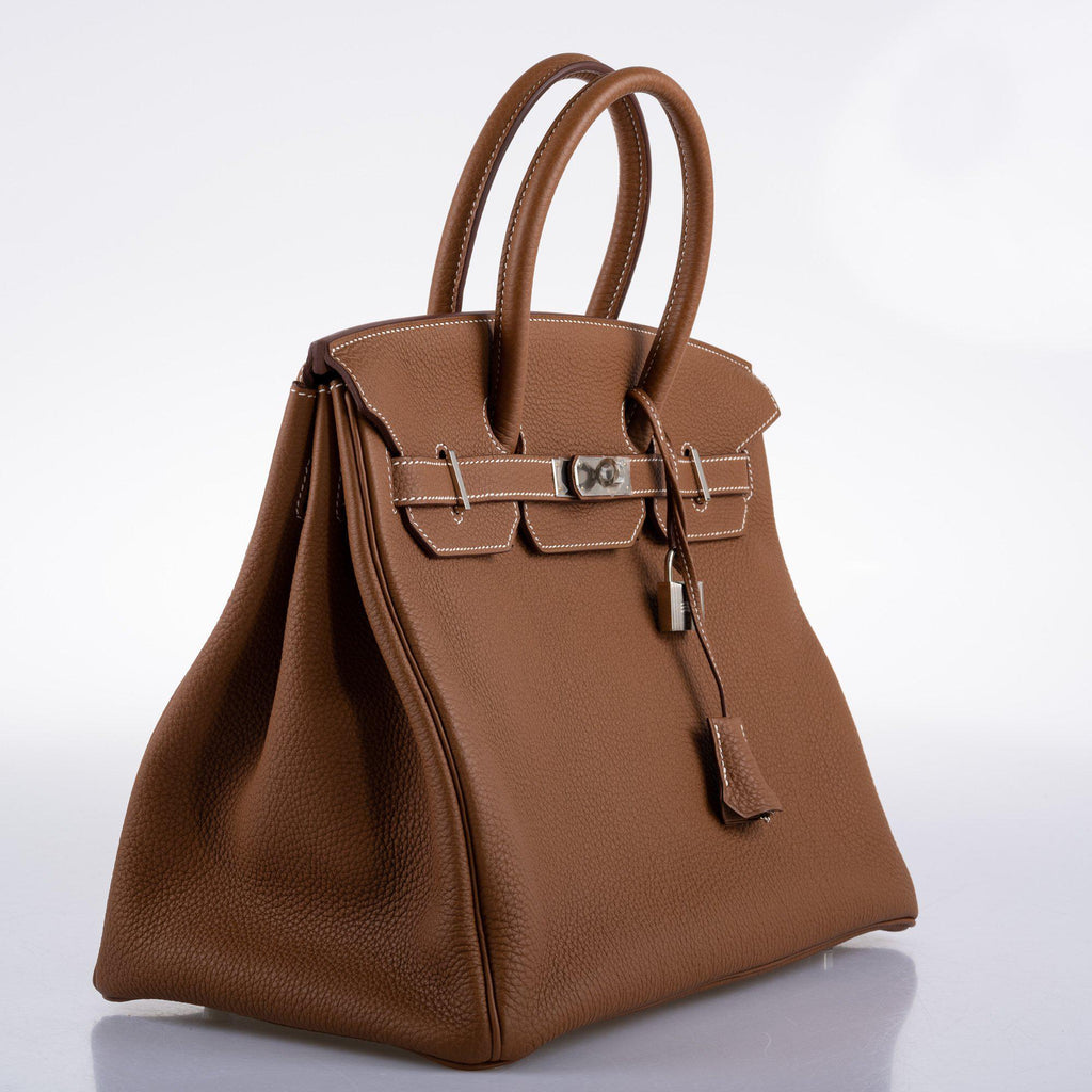 Hermes Birkin 35 Gold Togo with Palladium Hardware - 2014, R Square - Exclusu