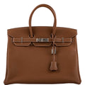 Hermes Birkin 35 Gold Togo with Palladium Hardware - 2014, R Square - Exclusu