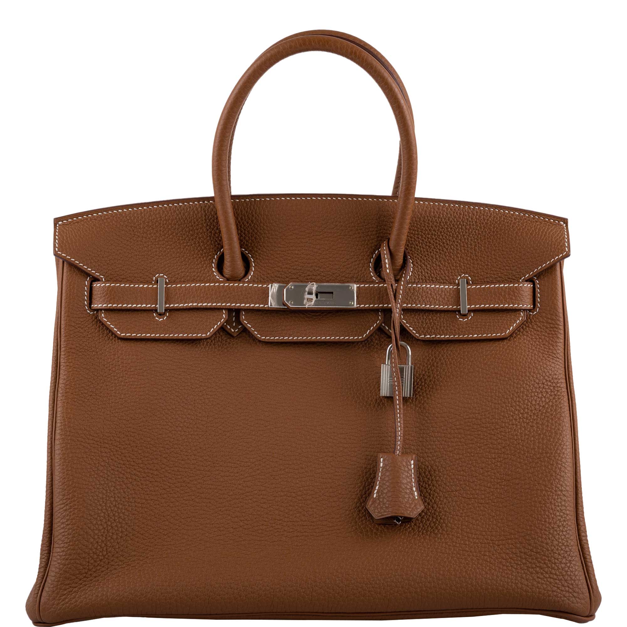 Hermes Birkin 35 Gold Togo with Palladium Hardware - 2014, R Square - Exclusu
