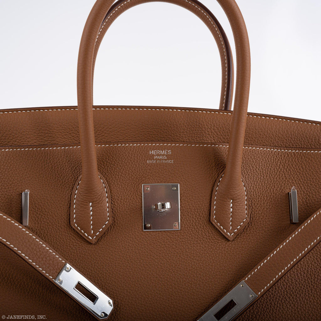 Hermes Birkin 35 Gold Togo with Palladium Hardware - 2020, Y - Exclusu