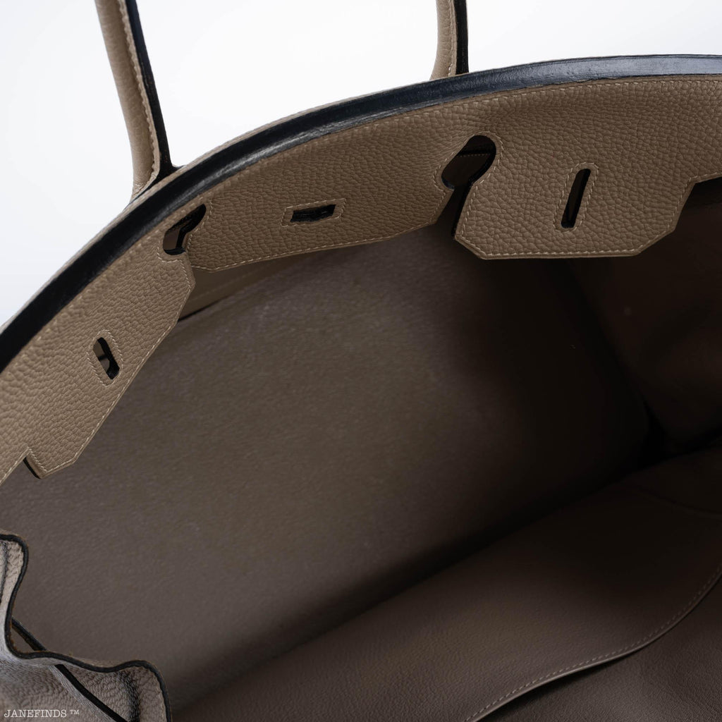 Hermes Birkin 35 Gris Tourterelle Togo with Palladium Hardware - 2009, M Square - Exclusu